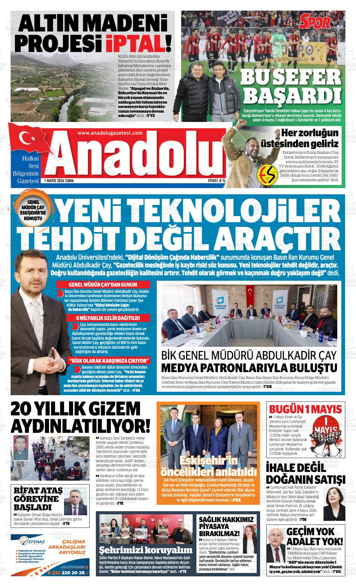 Eskisehir Anadolu 01.05.2026