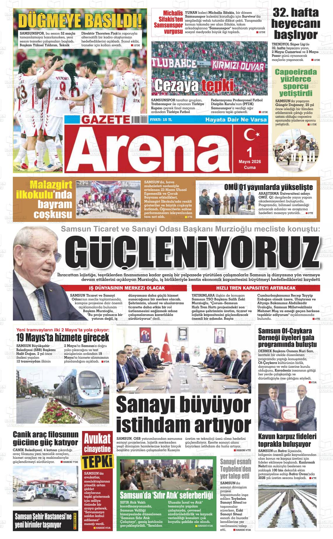 Samsun Gazetearena 01.05.2026