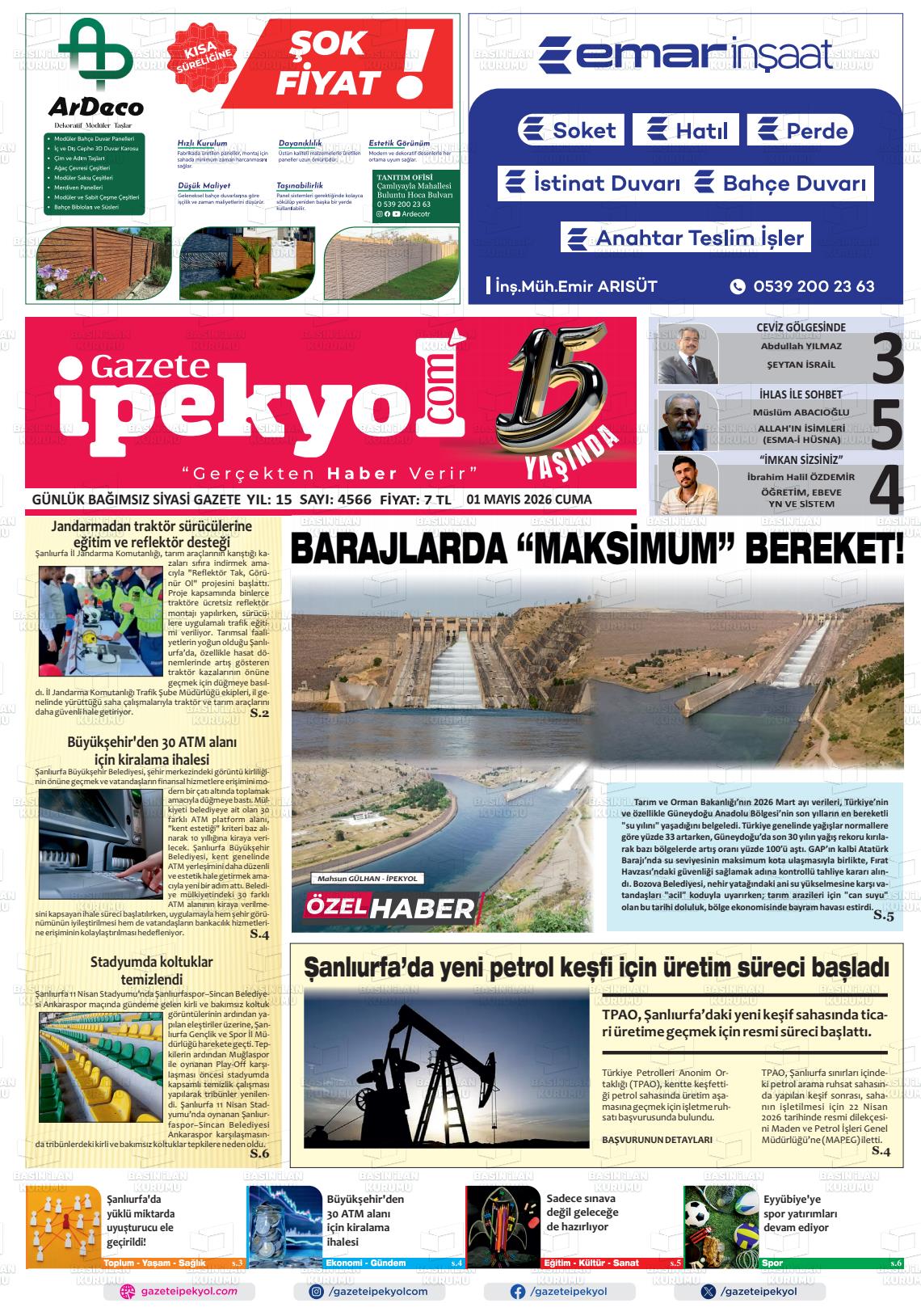 Sanliurfa Gazeteipekyol 01.05.2026