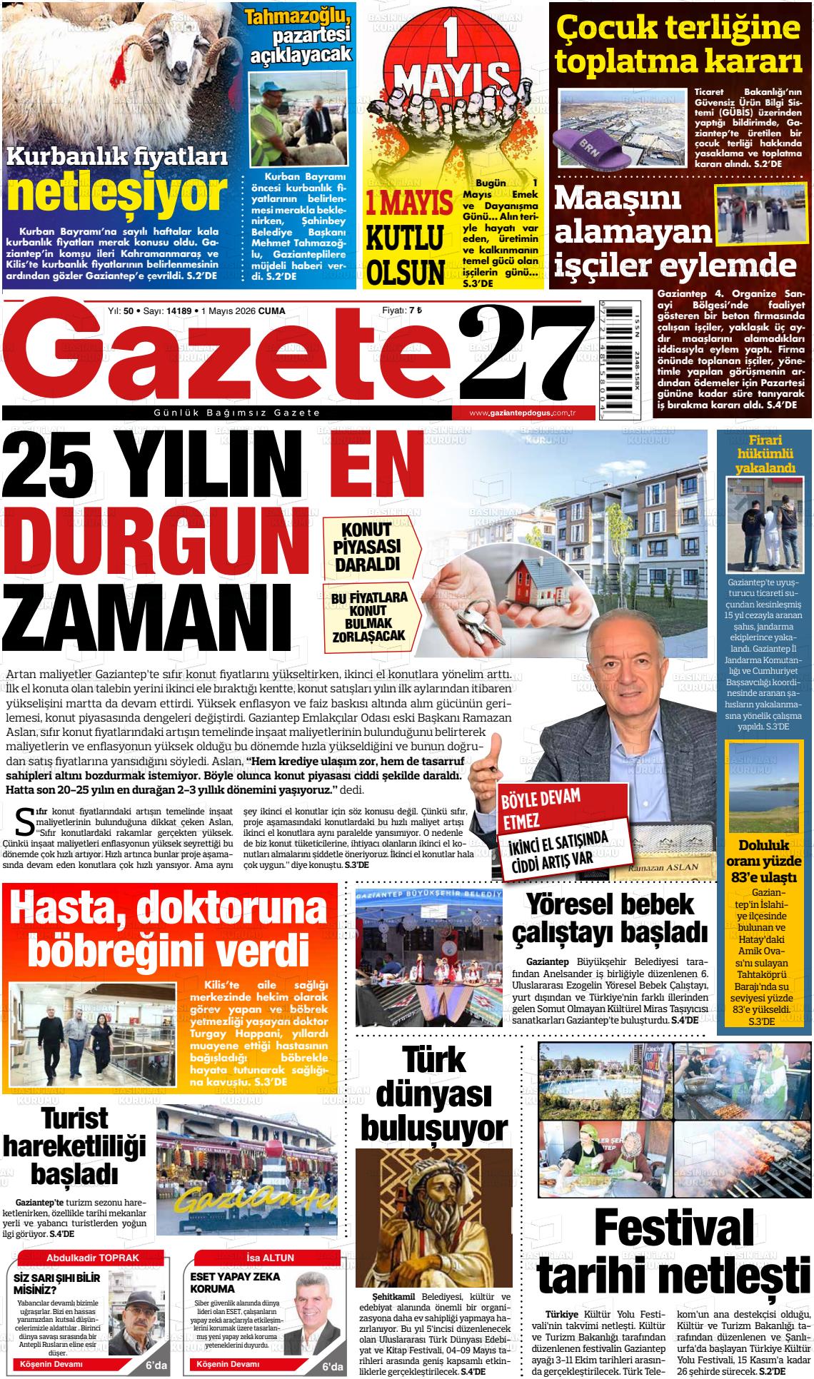 Gaziantep Dogus 01.05.2026