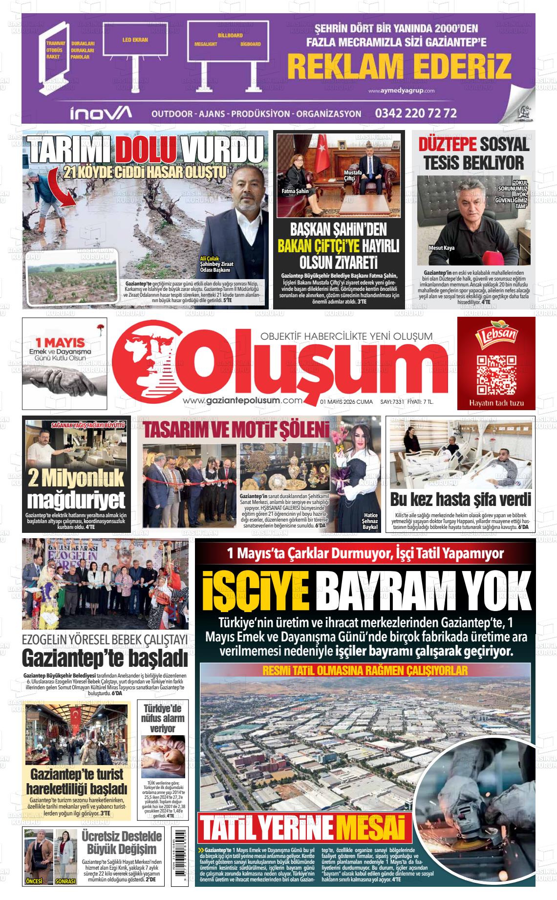 Gaziantep Olusum 01.05.2026