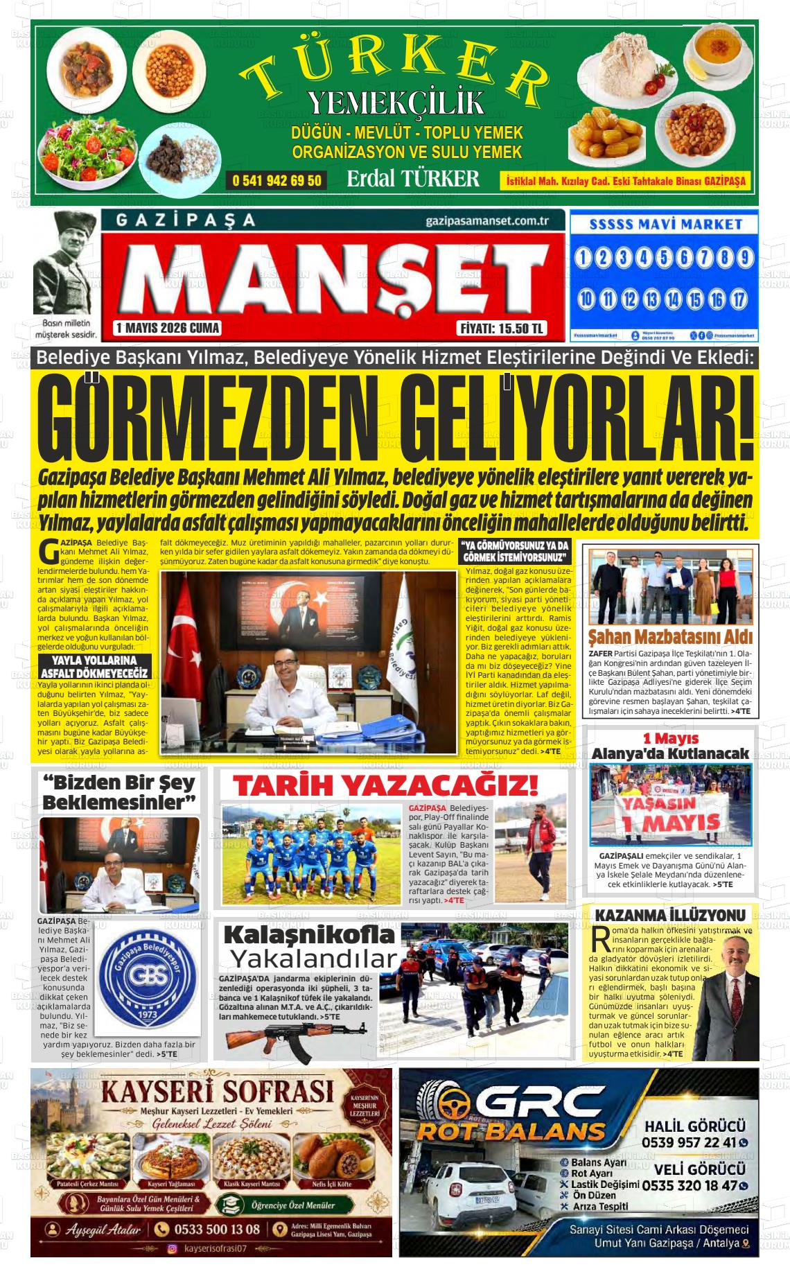 Antalya Gazipasamanset 01.05.2026
