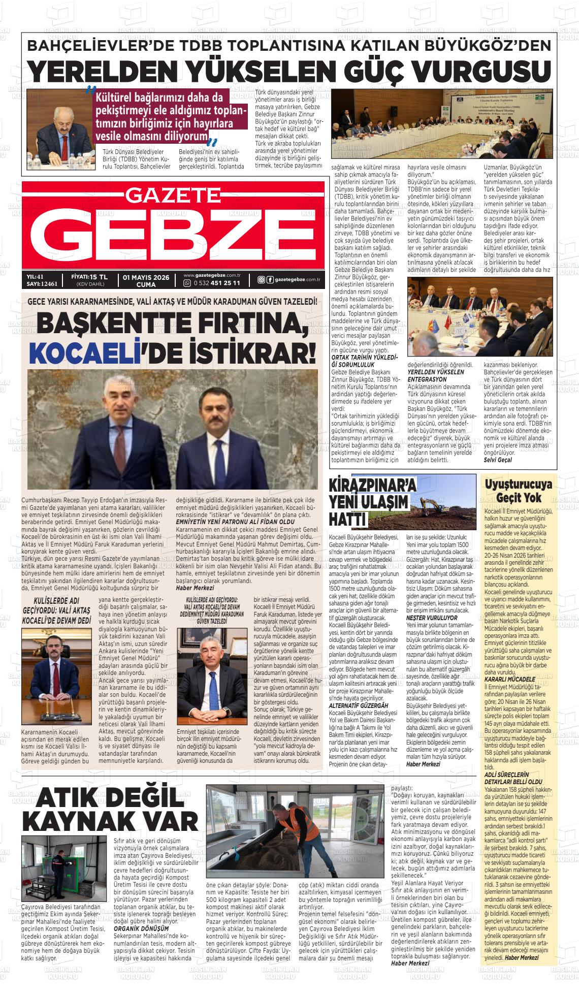 Kocaeli Gebze 01.05.2026