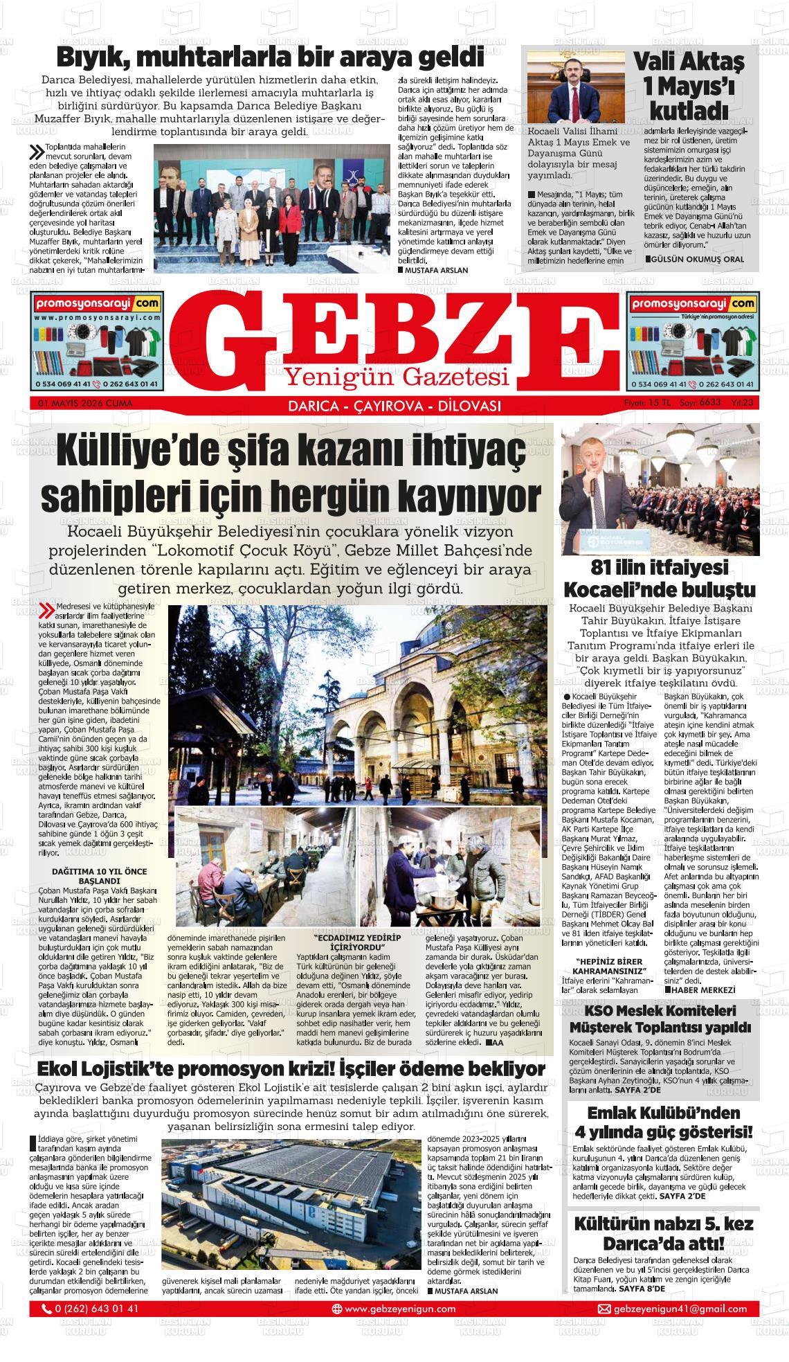 Kocaeli Gebzeyenigun 01.05.2026