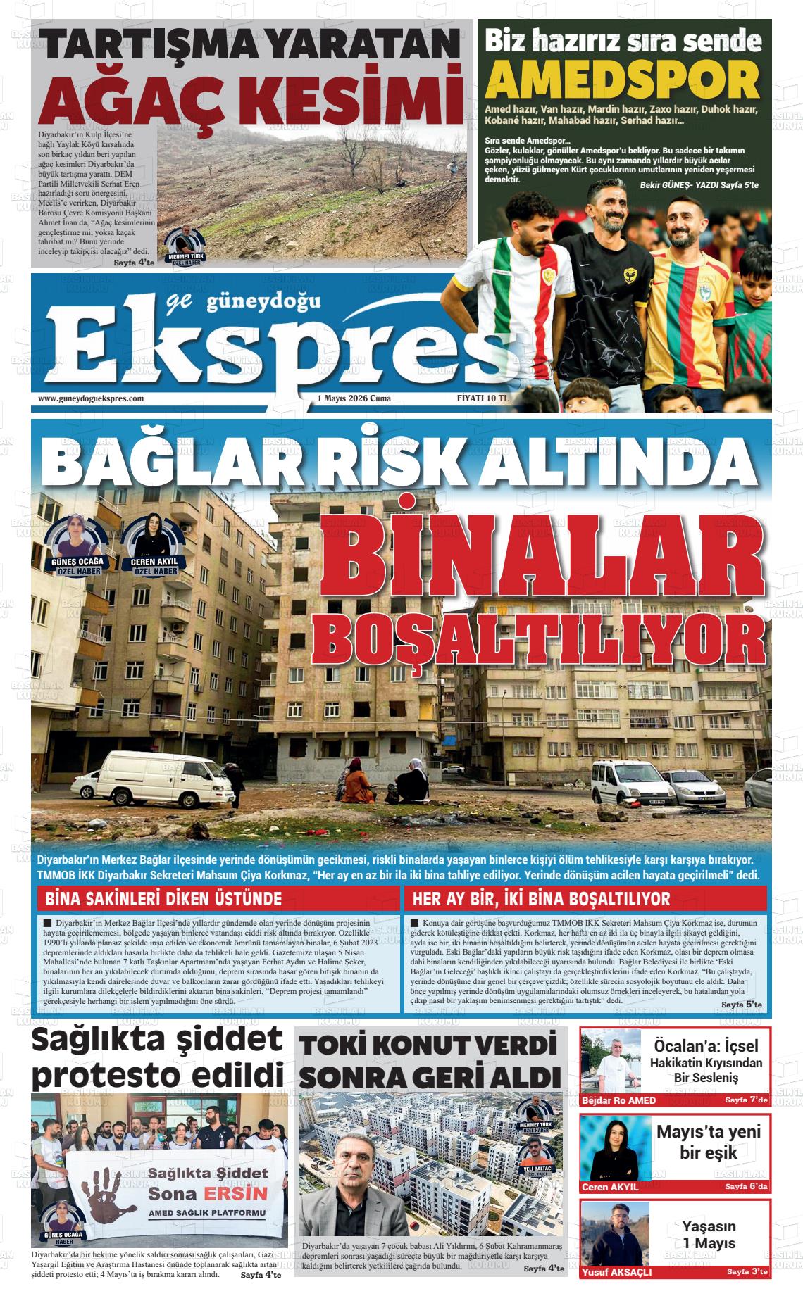 Diyarbakir Geguneydoguekspres 01.05.2026