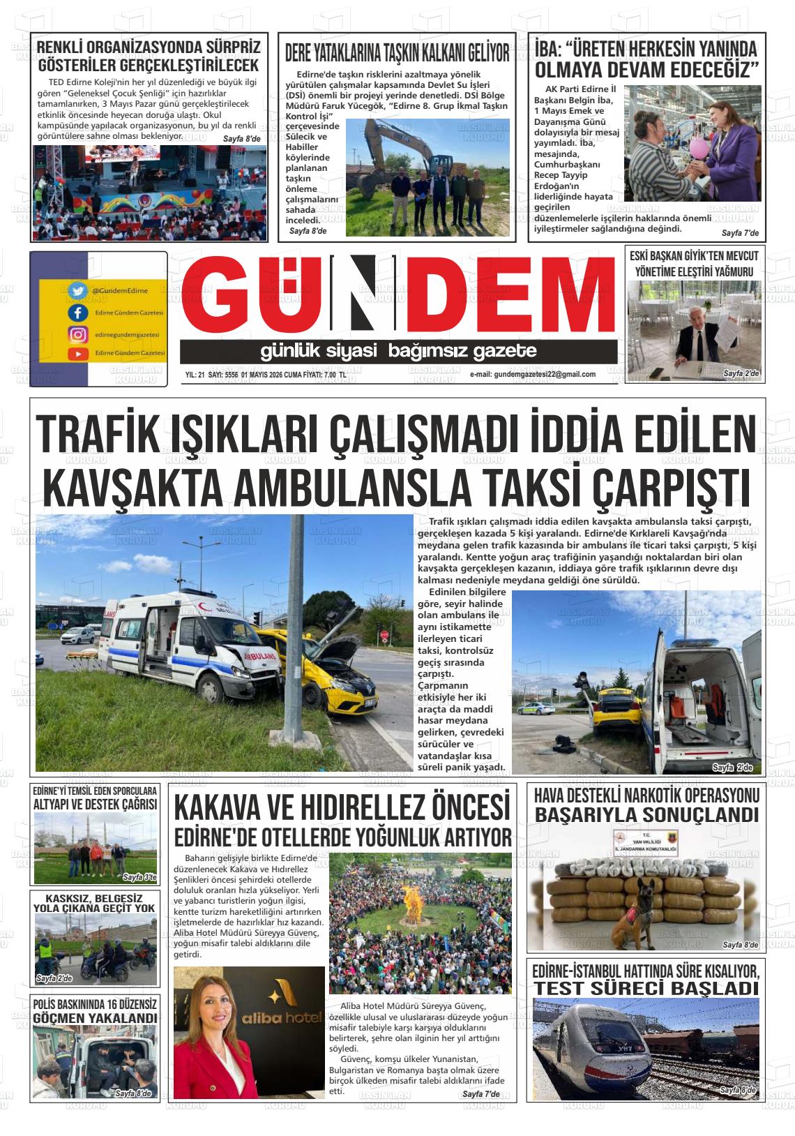 Edirne Gundem 01.05.2026