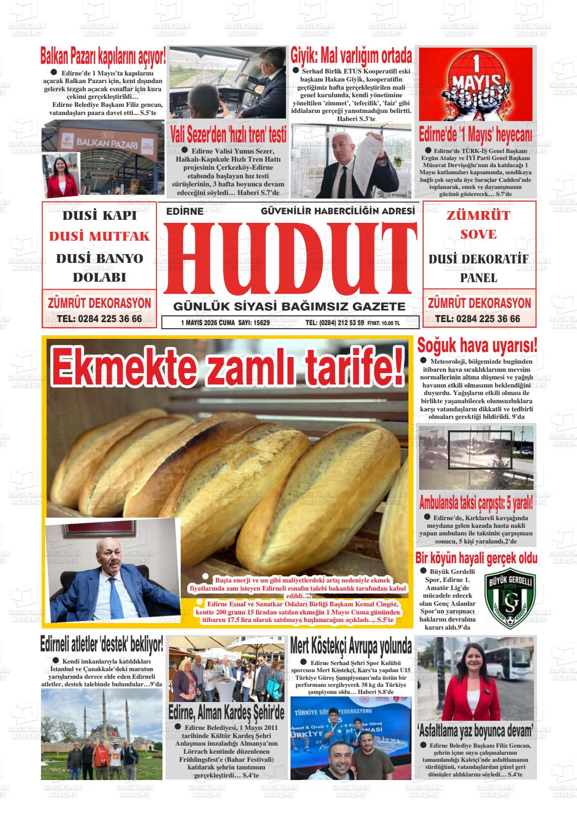 Edirne Hudut 01.05.2026