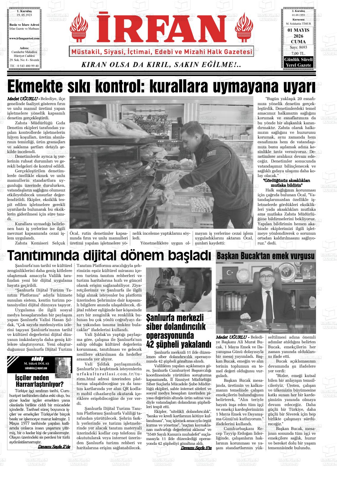 Sanliurfa Irfan 01.05.2026