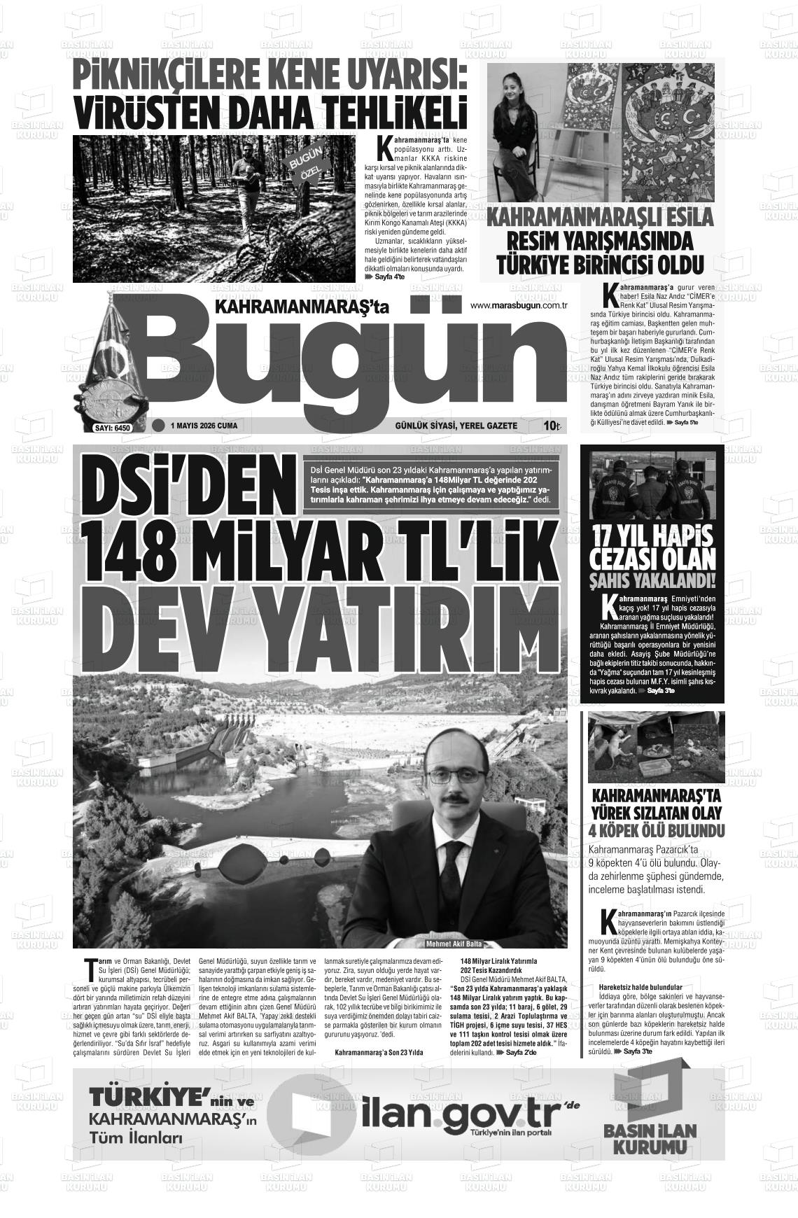 Kahramanmaras Tabugun 01.05.2026