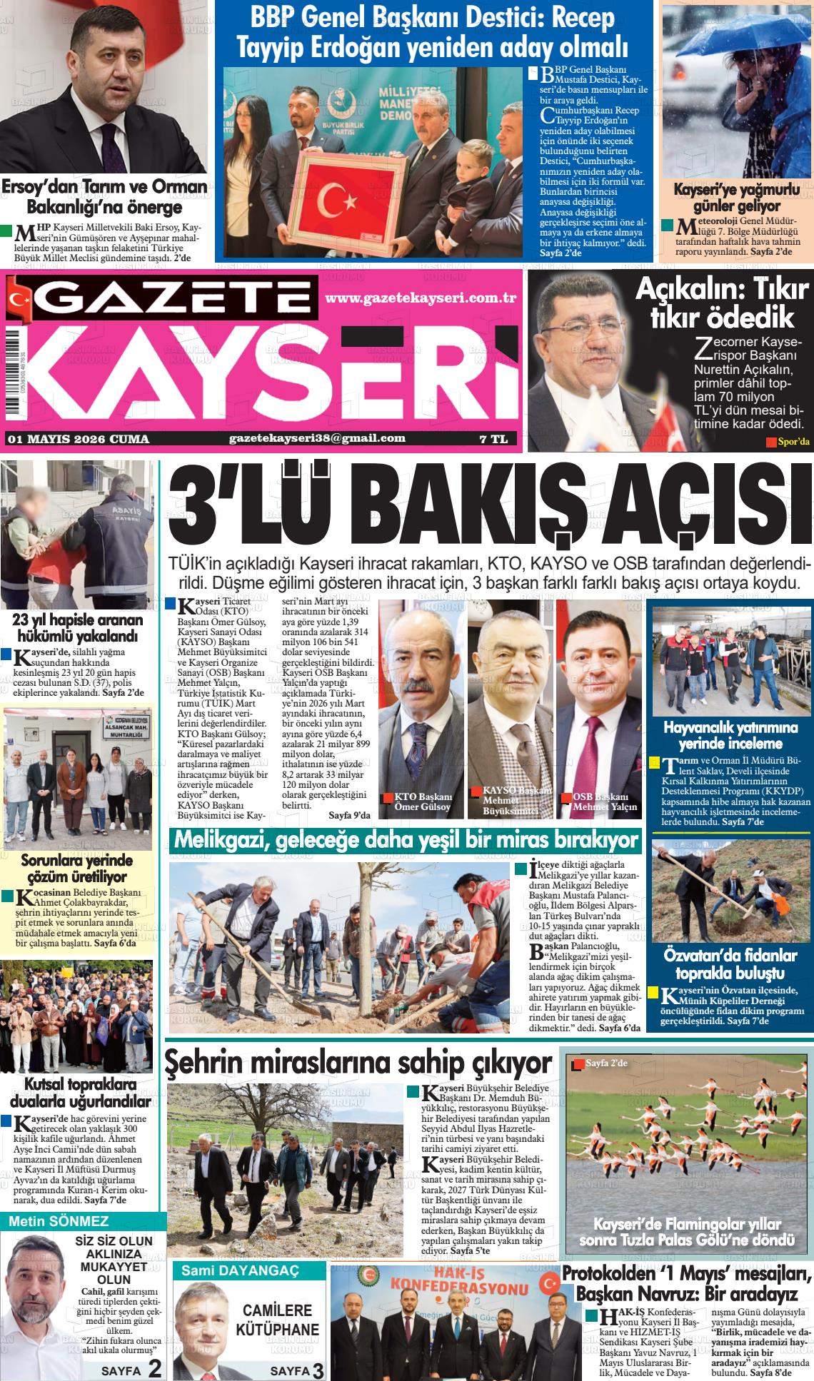 Kayseri Haber 38 01.05.2026