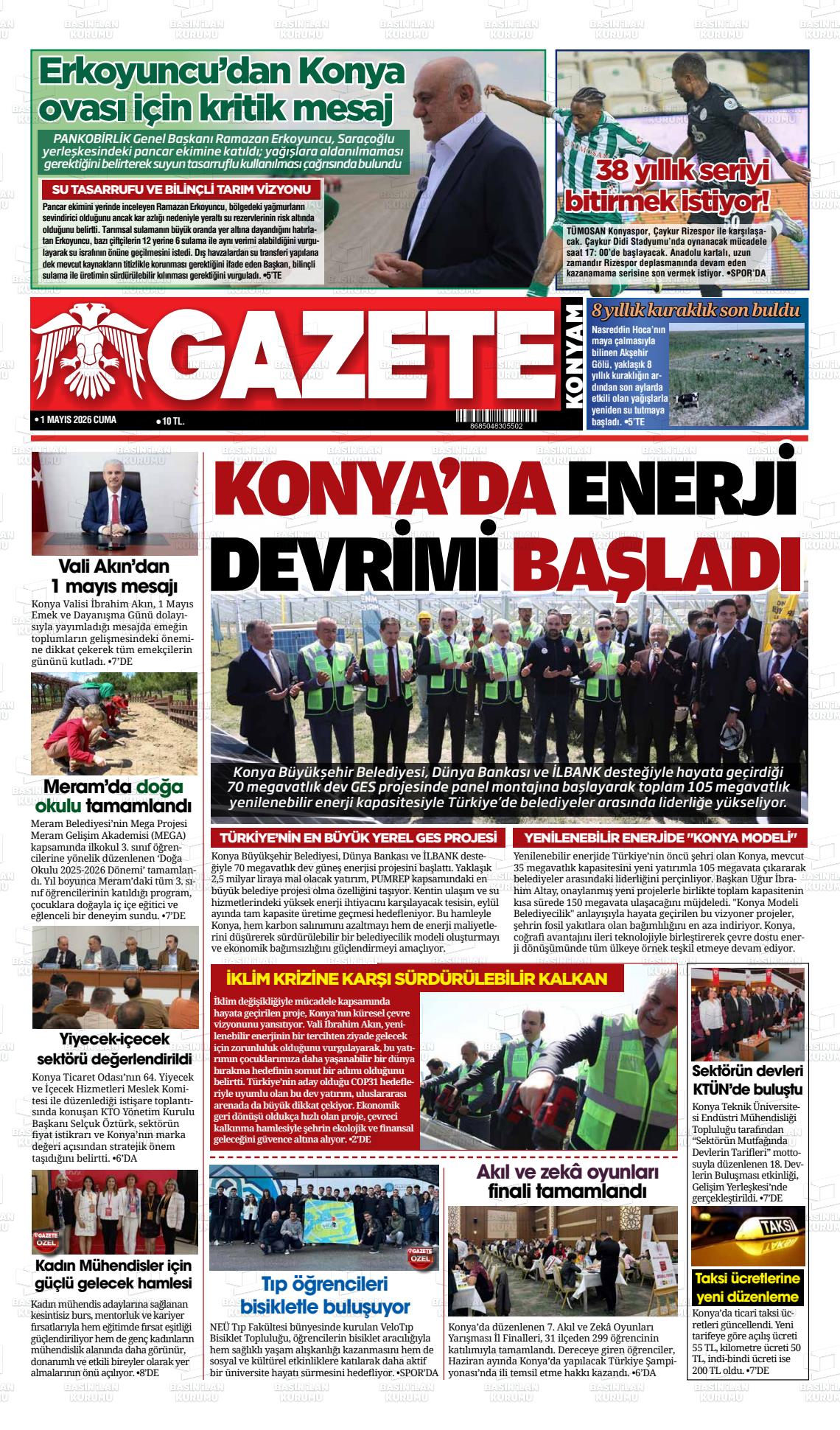 Konya Yenigun 01.05.2026