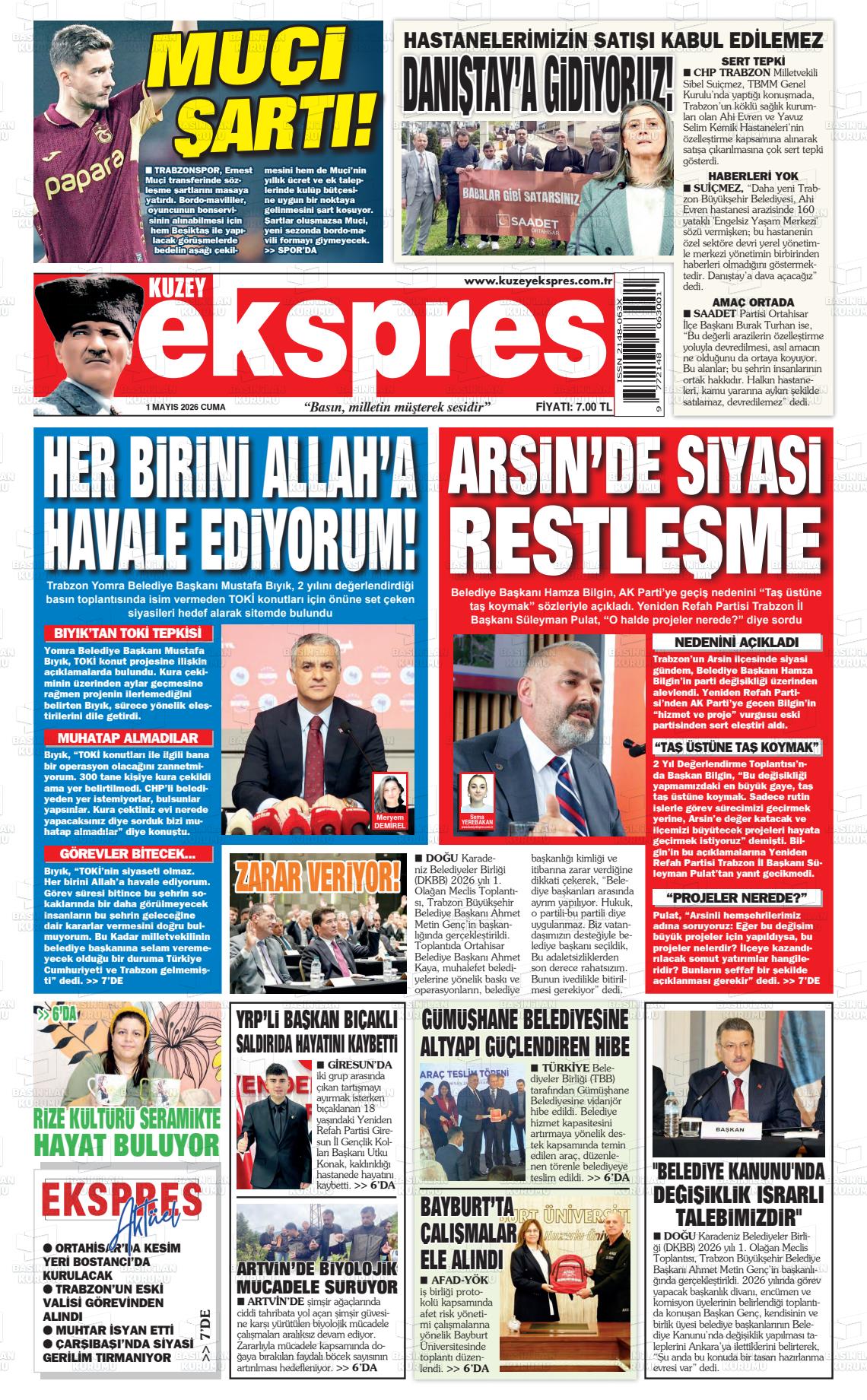 Trabzon Kuzeyekspres 01.05.2026