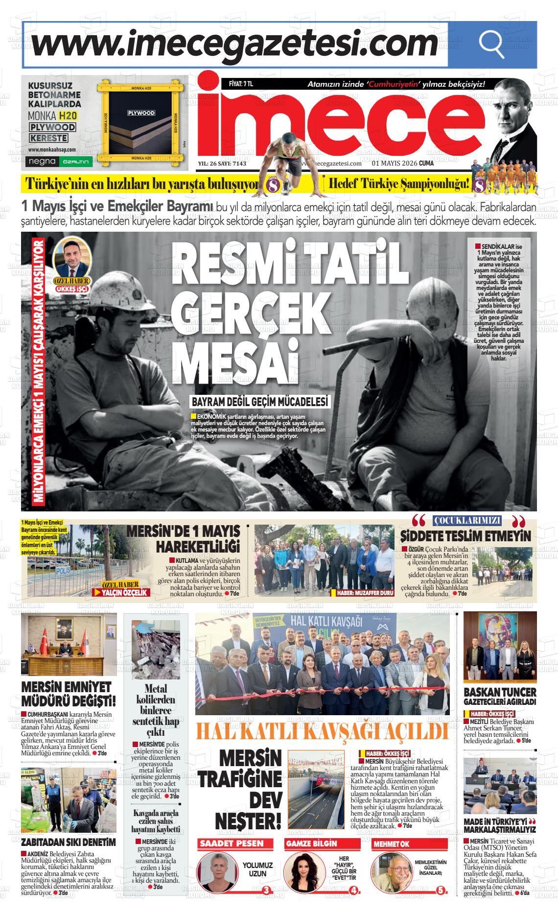 Mersin Imece 01.05.2026