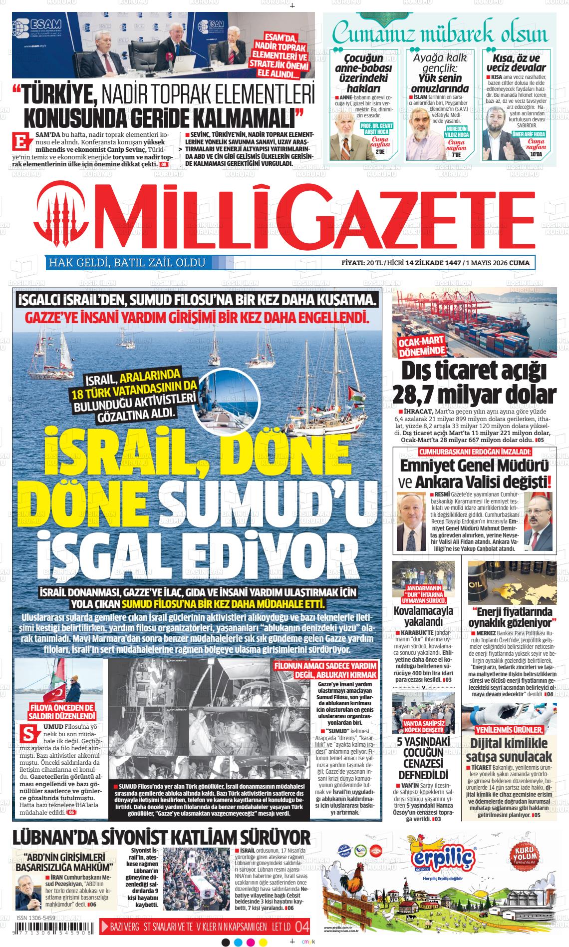 Milli Gazete Gazetesi 01.05.2026