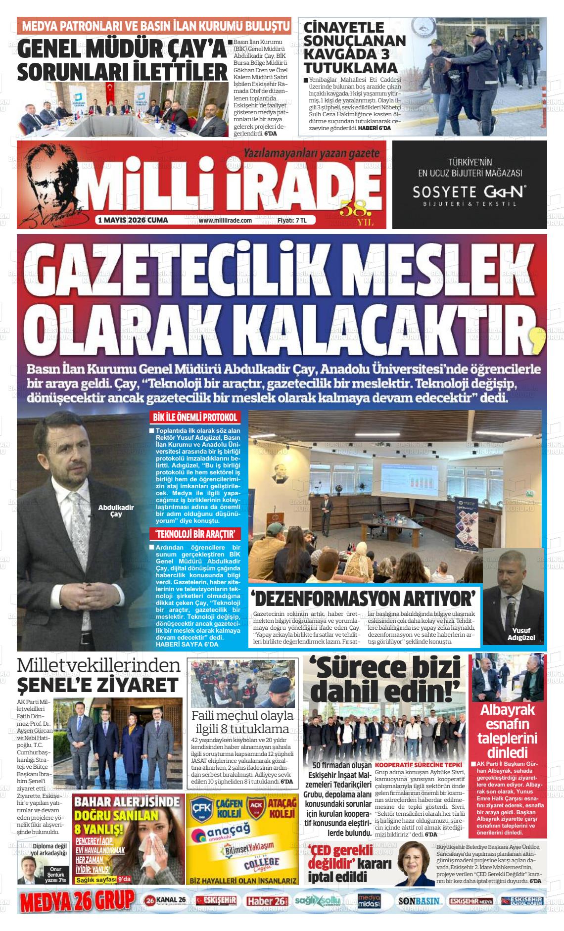 Konya Milliirade 01.05.2026