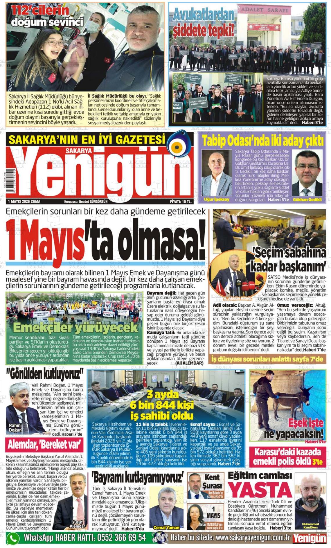 Sakarya Yenigun 01.05.2026