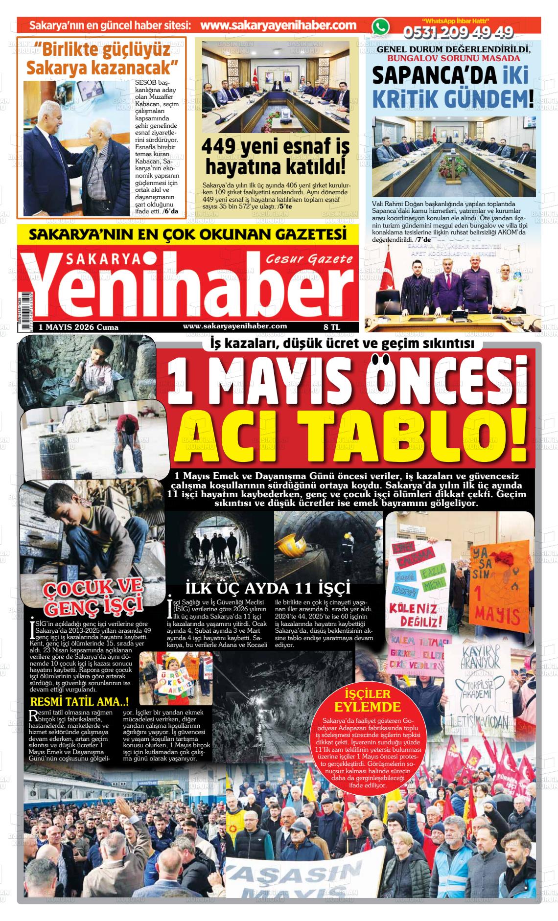 Sakarya Yenihaber 01.05.2026