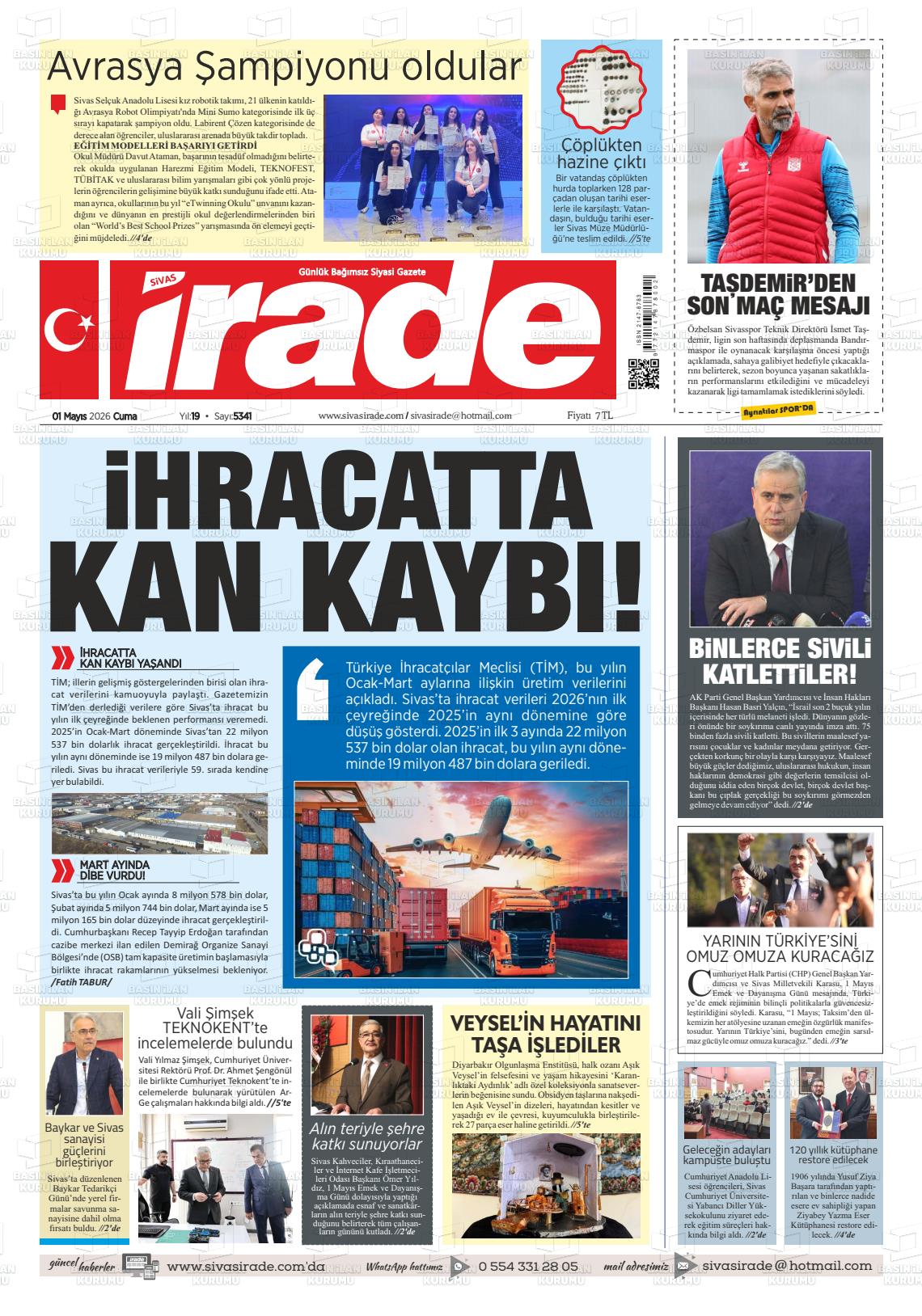 Sivas Irade 01.05.2026