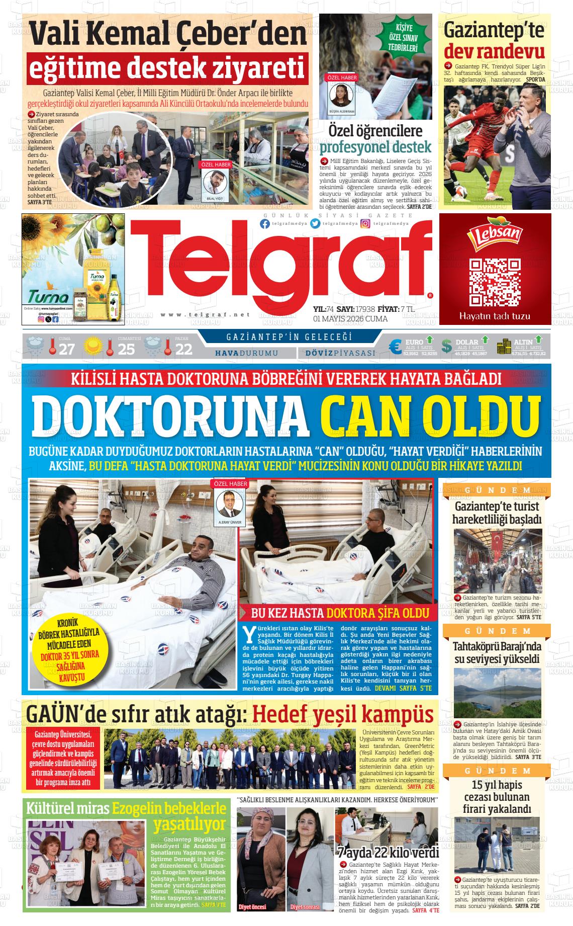 Gaziantep Telgraf 01.05.2026