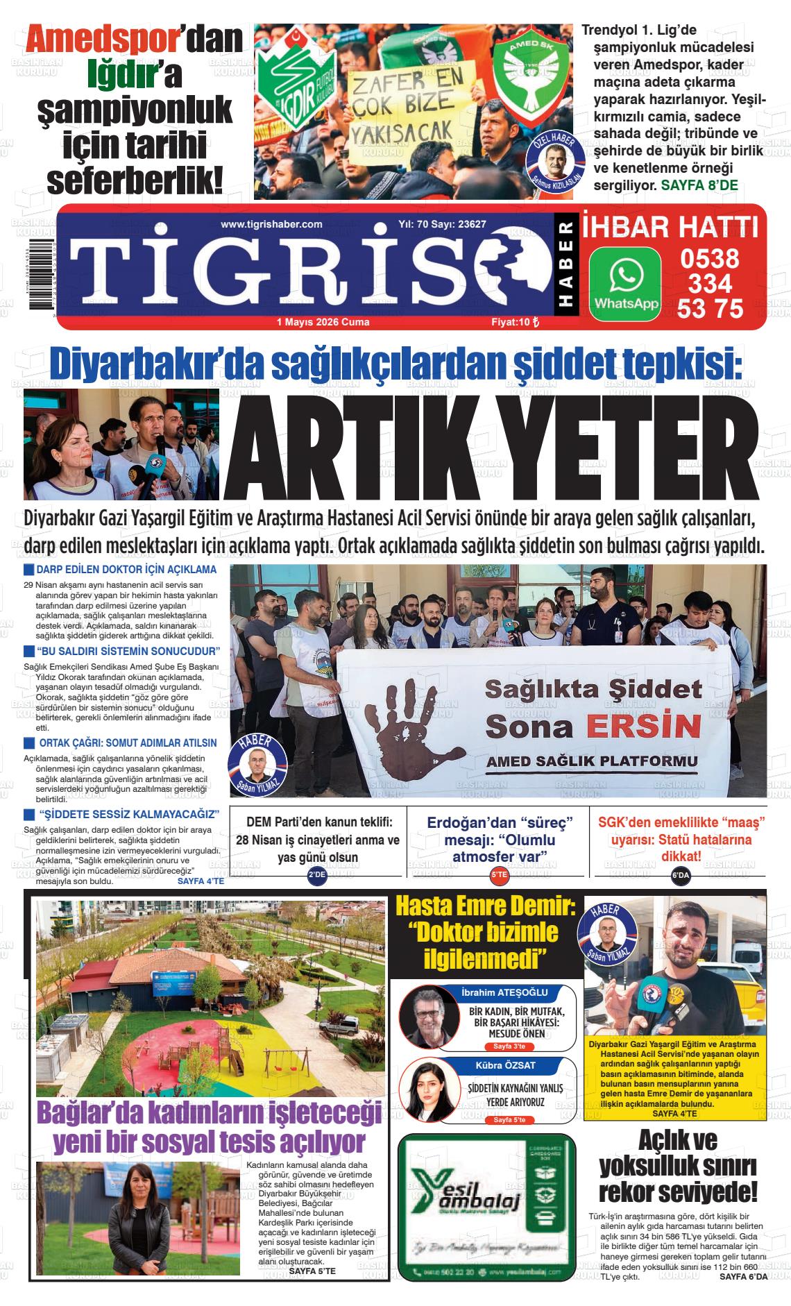 Diyarbakir Tirgis 01.05.2026