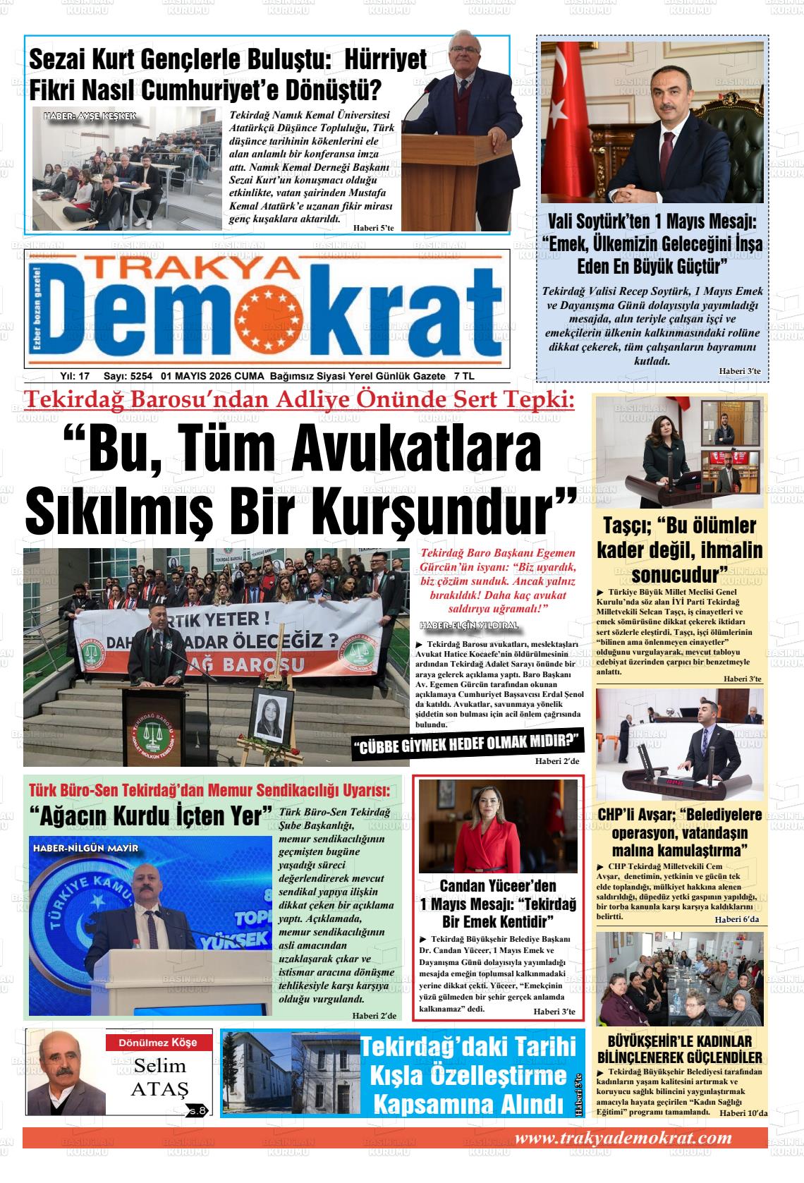 Tekirdag Trakyademokrat 01.05.2026