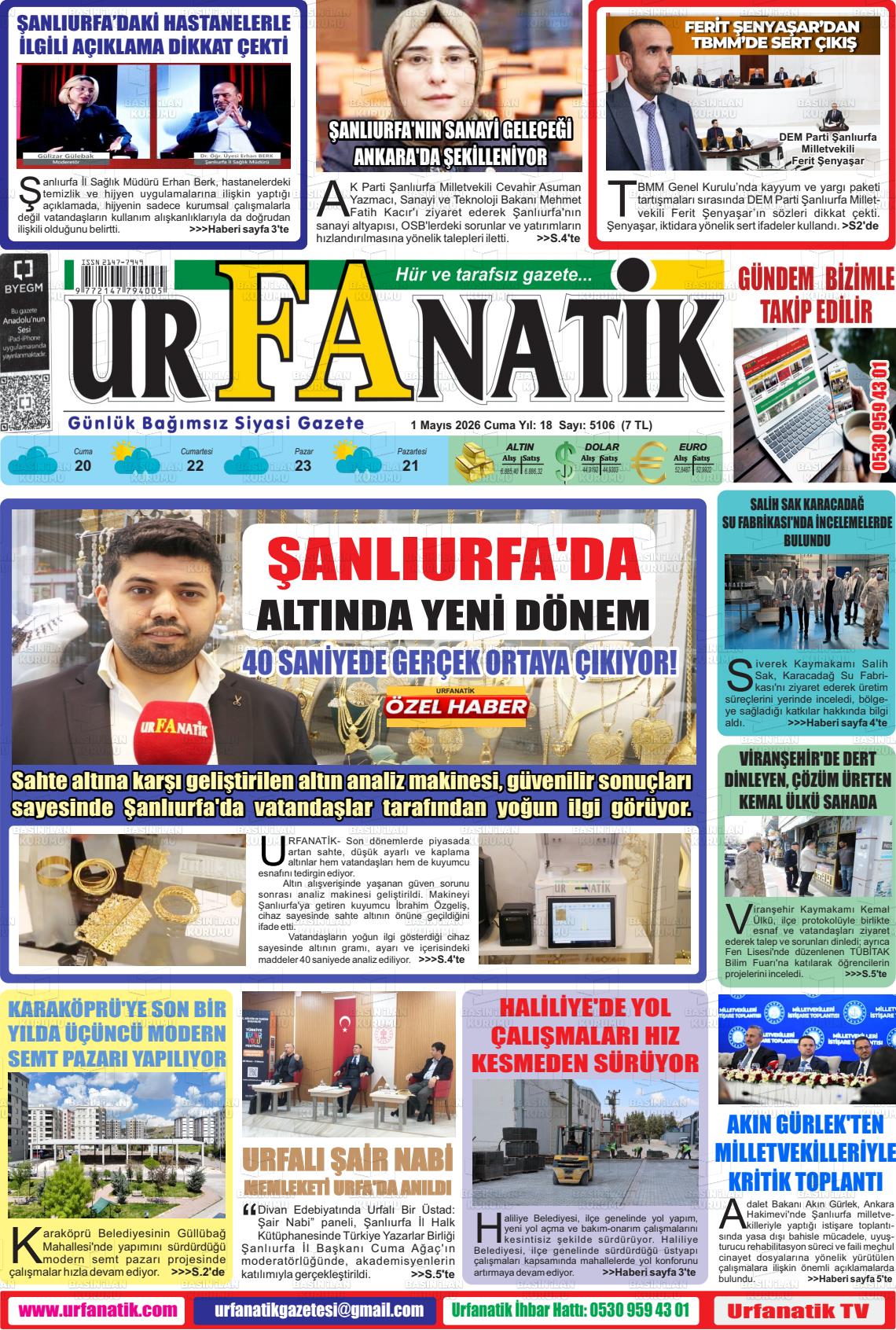 Sanliurfa Urfanatik 01.05.2026