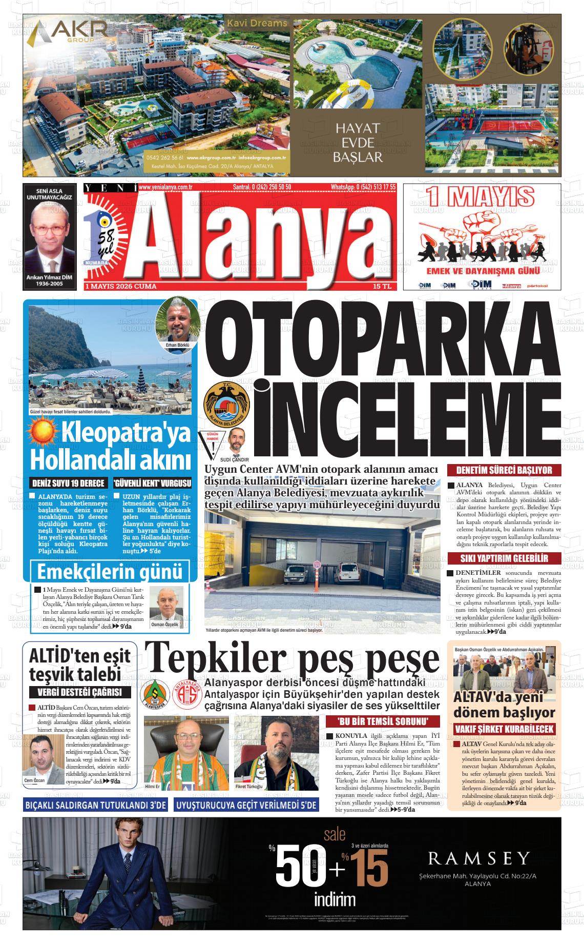 Antalya Yenialanya 01.05.2026
