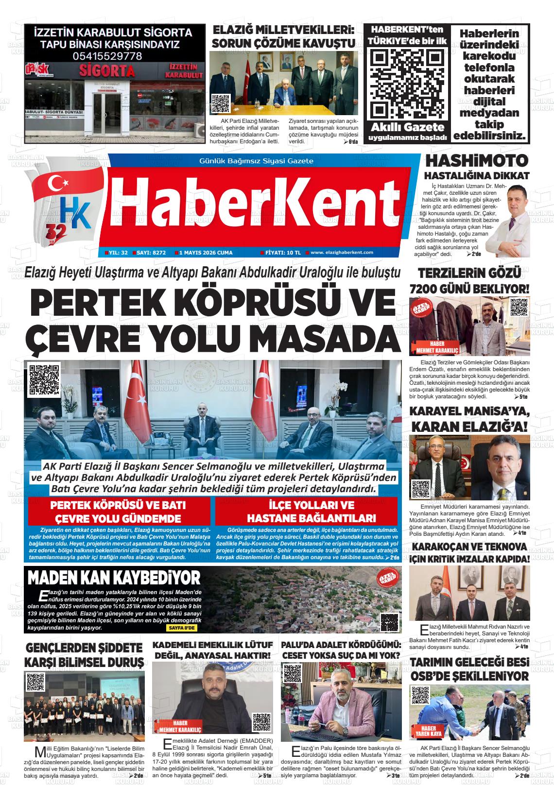 Elazig Yenicag 01.05.2026