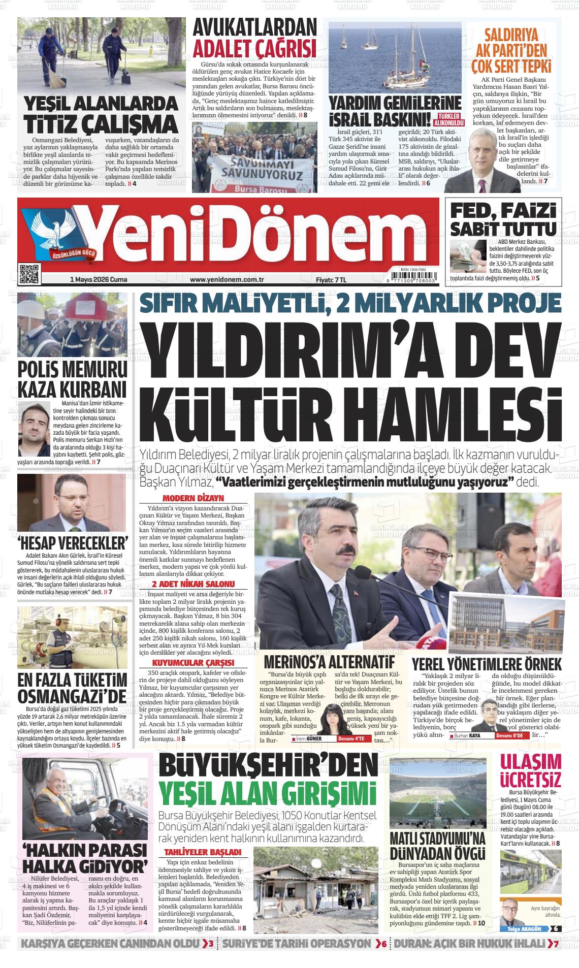 Bursa Yenidonem 01.05.2026
