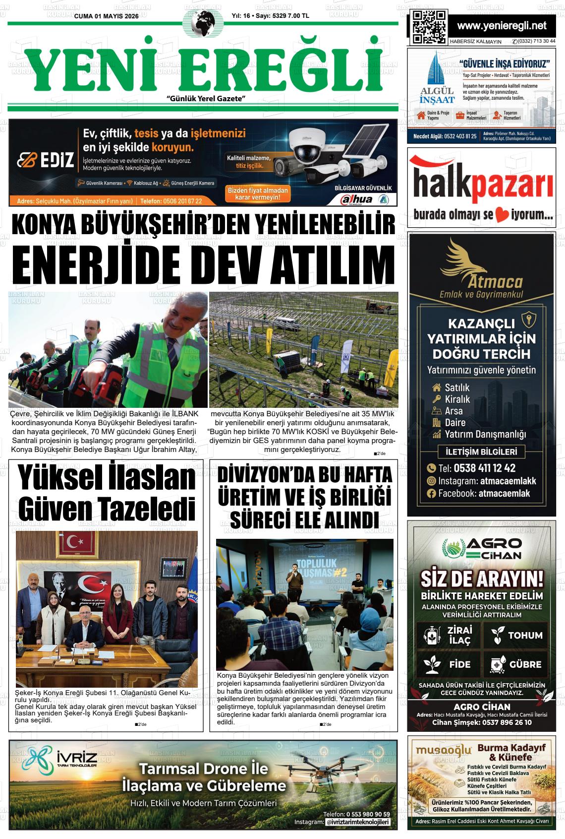 Konya Yenieregli 01.05.2026