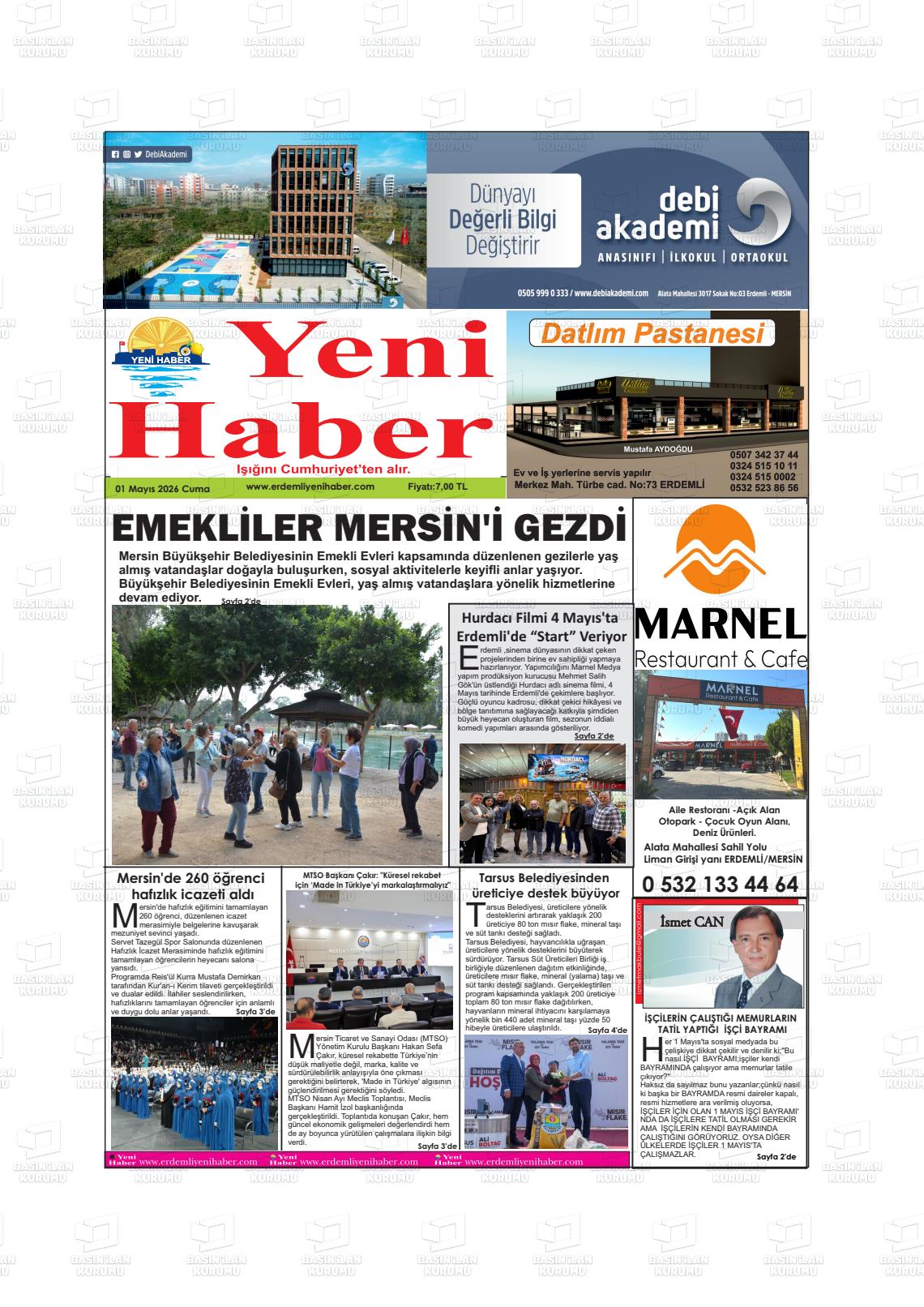 Konya Yenihaber 01.05.2026