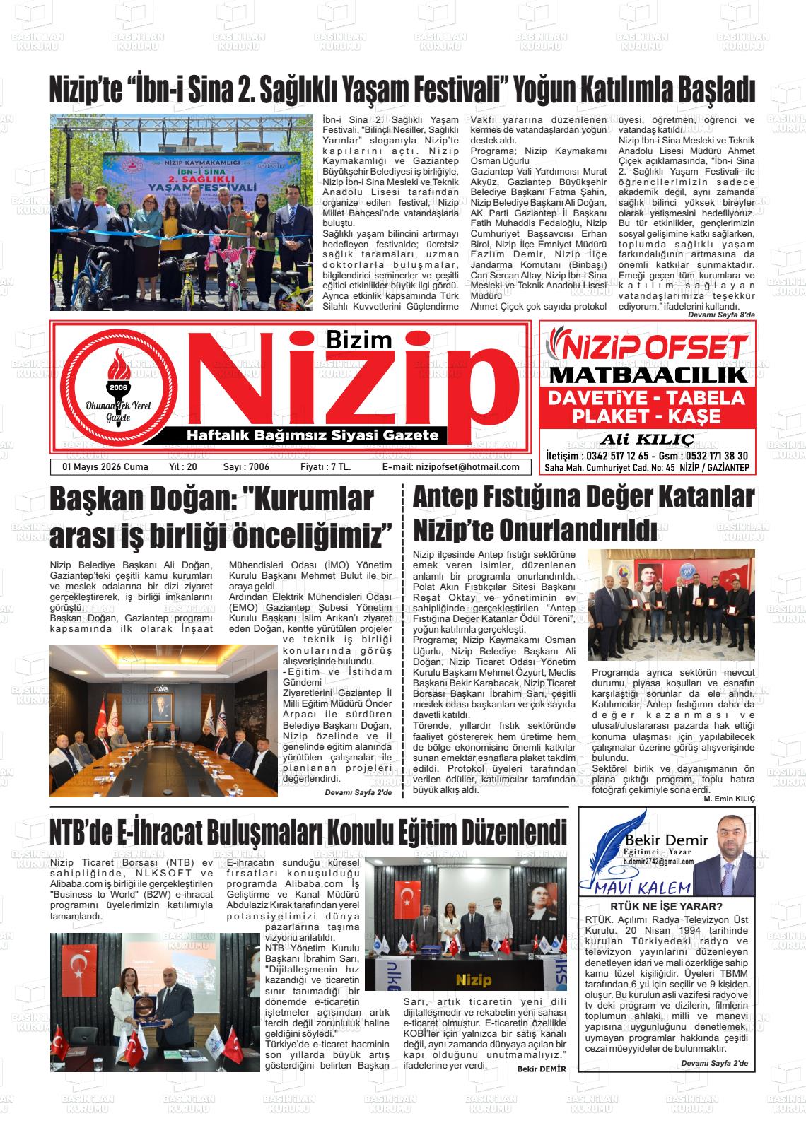 Gaziantep Yesilnizip 01.05.2026