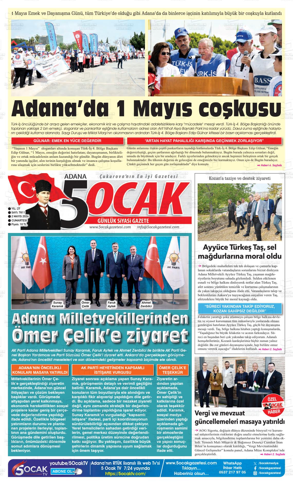 Adana 5 Ocak 02.05.2026