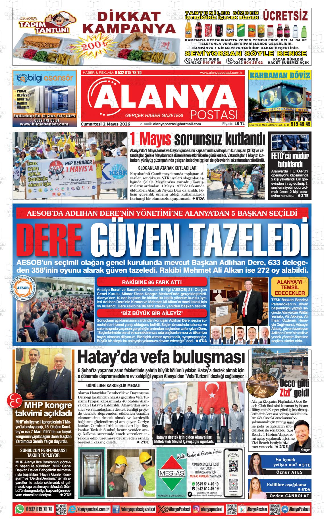 Antalya Alanyapostasi 02.05.2026