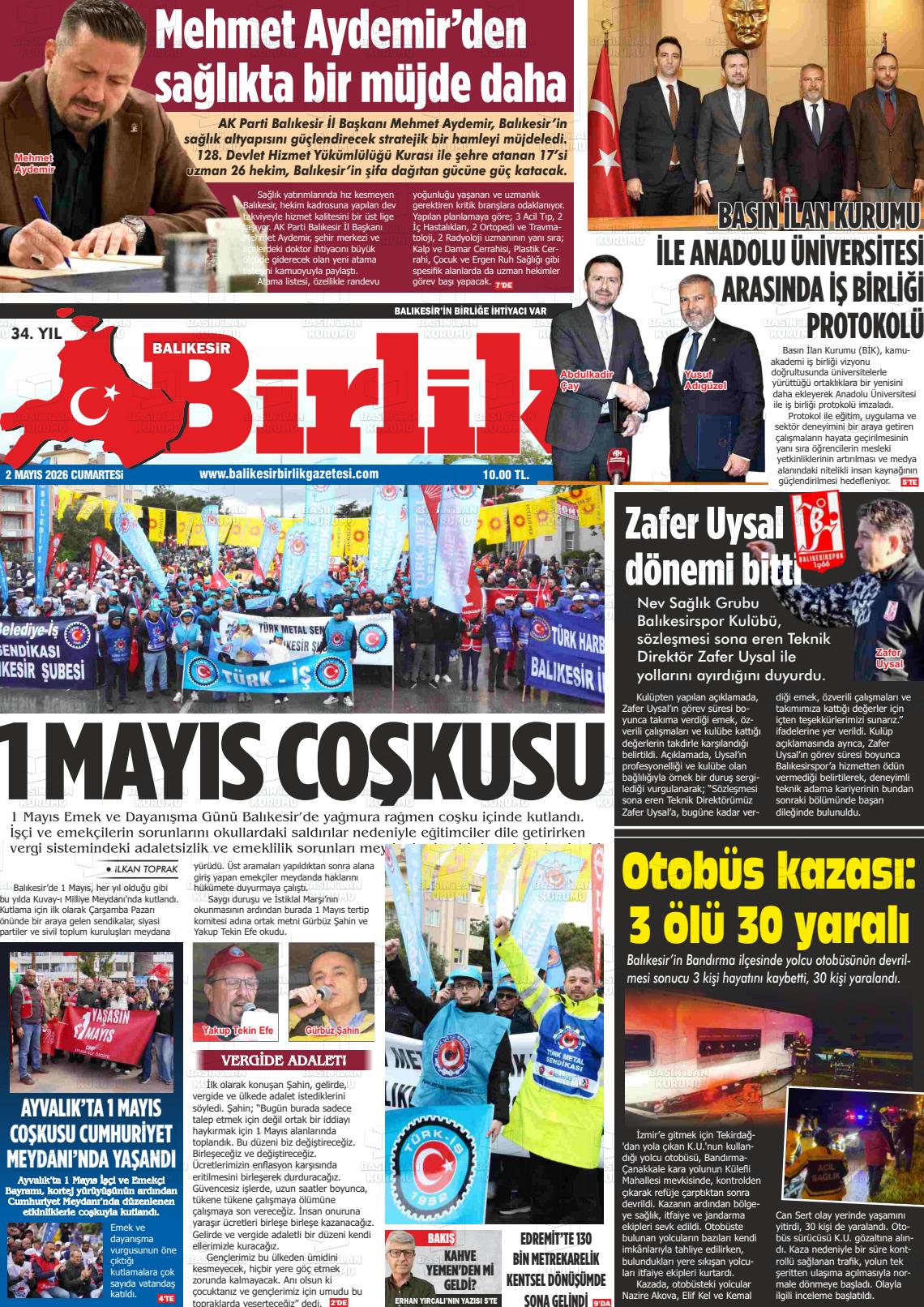 Balikesir Birlik 02.05.2026
