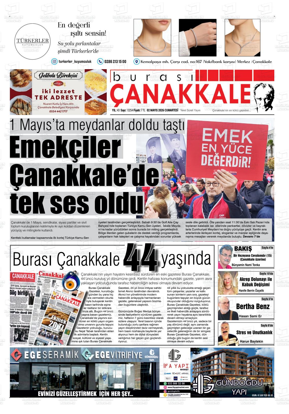 Canakkale Burasi 02.05.2026