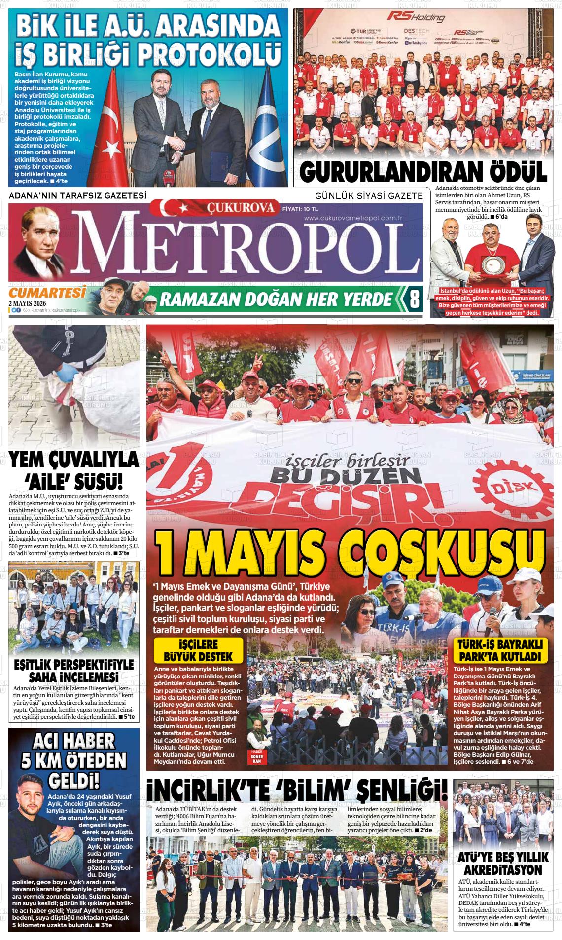 Adana Cukurovametropol 02.05.2026