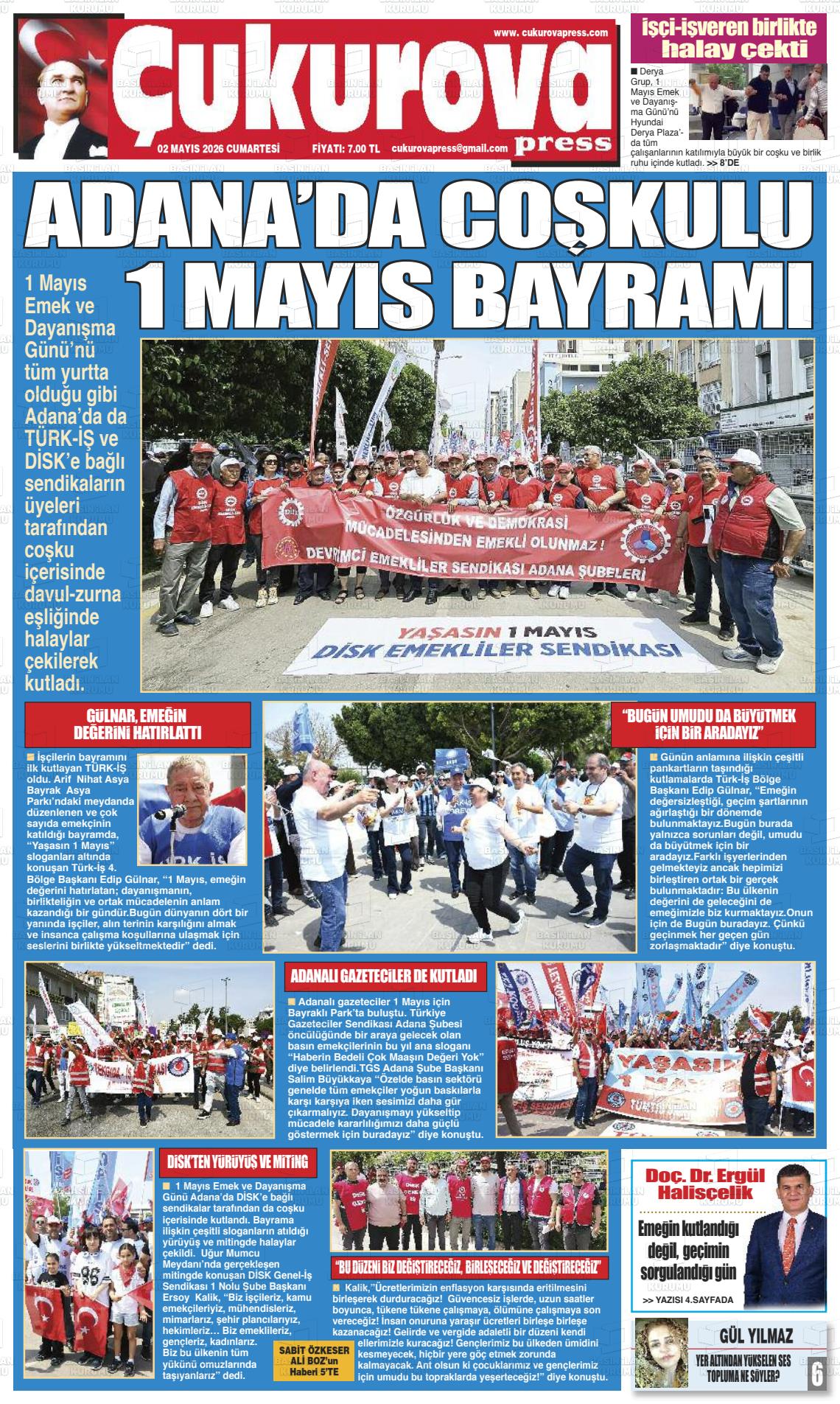 Adana Cukurovapress 02.05.2026
