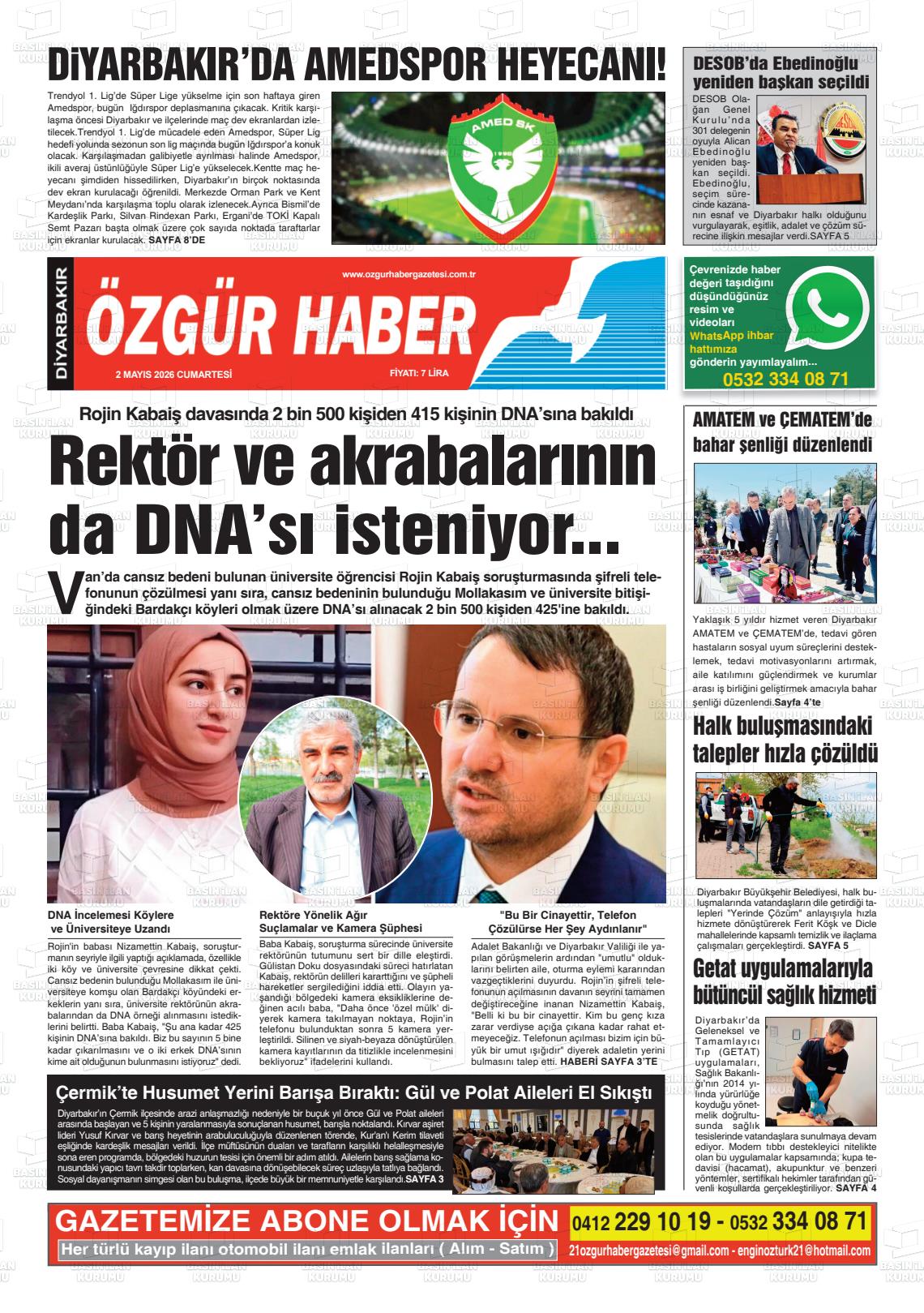 Diyarbakir Ozgurhaber 02.05.2026