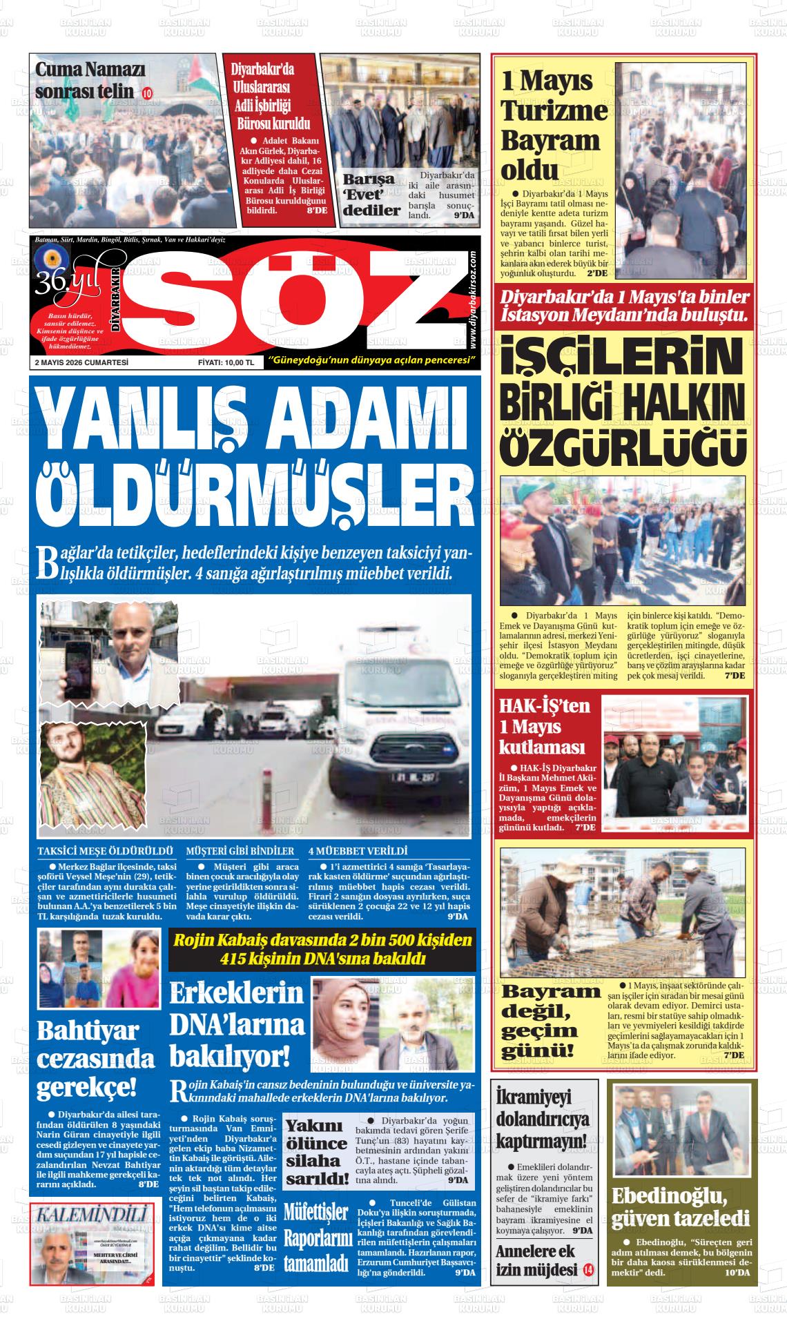 Diyarbakir Soz 02.05.2026