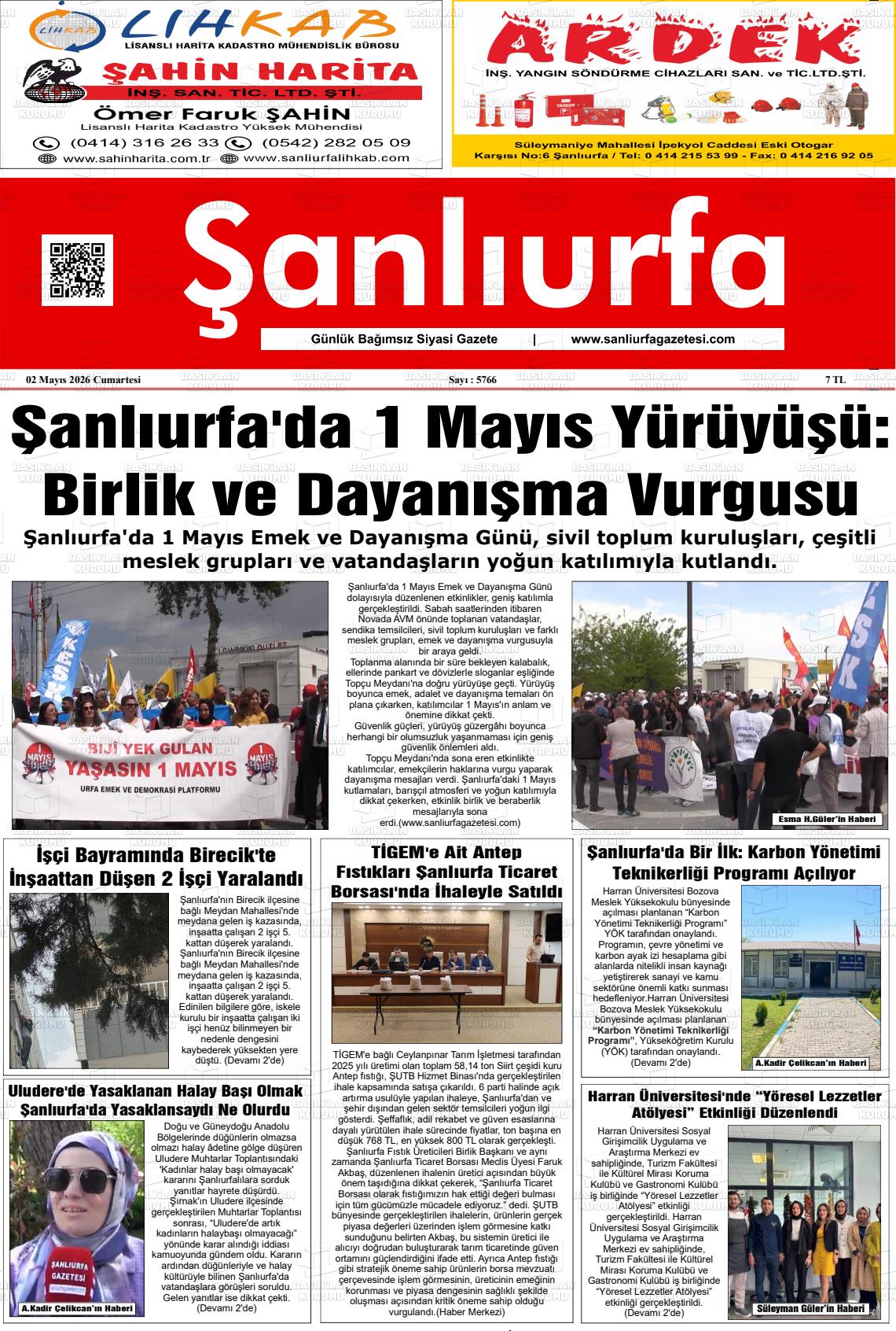 Sanliurfa Dunyadaveturkiyede 02.05.2026