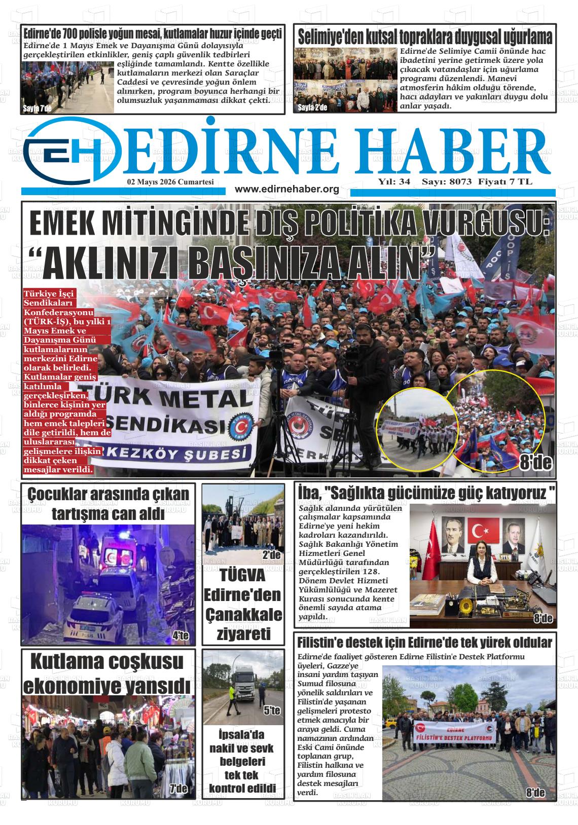 Edirne Haber 02.05.2026
