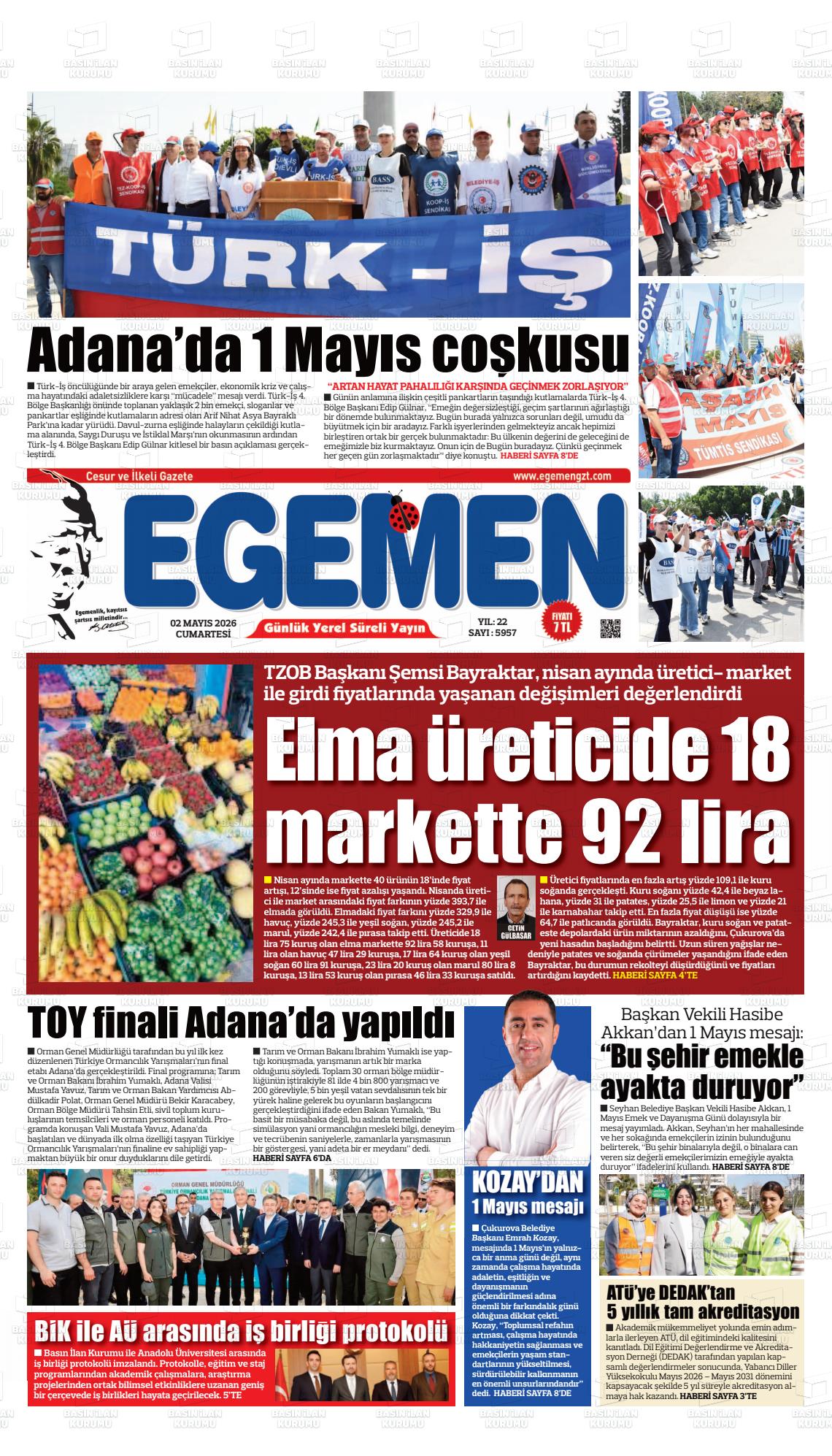 Adana Egemen 02.05.2026