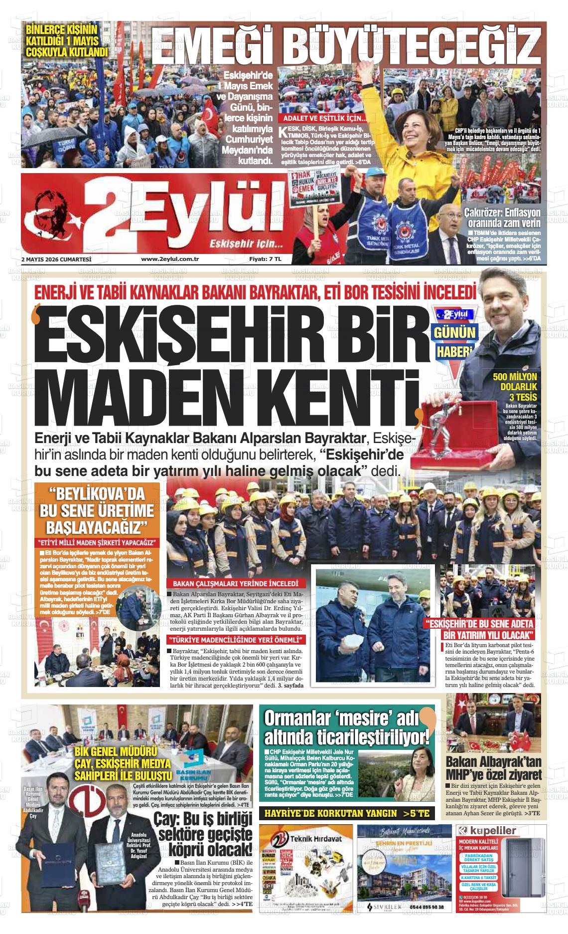 Eskisehir 2 Eylul 02.05.2026