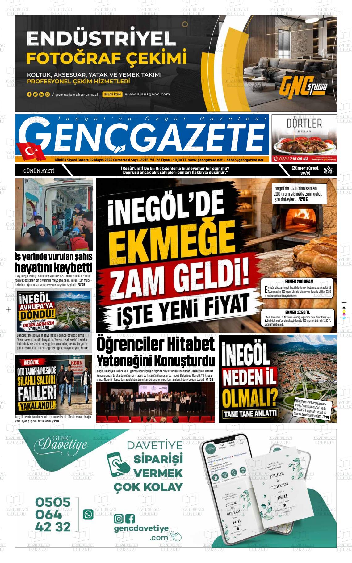 Bursa Gencgazete 02.05.2026