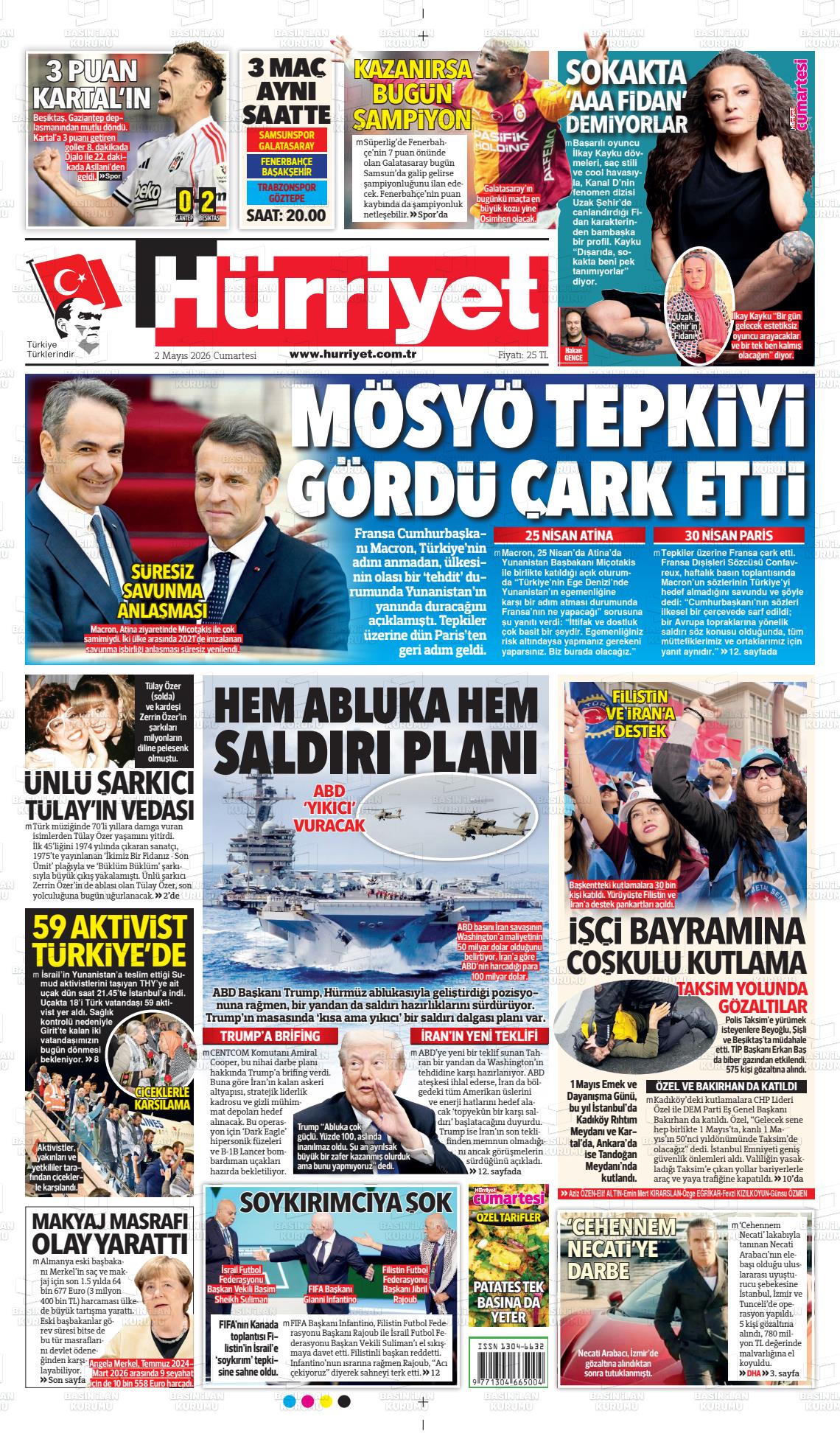 Hürriyet Gazetesi 02.05.2026