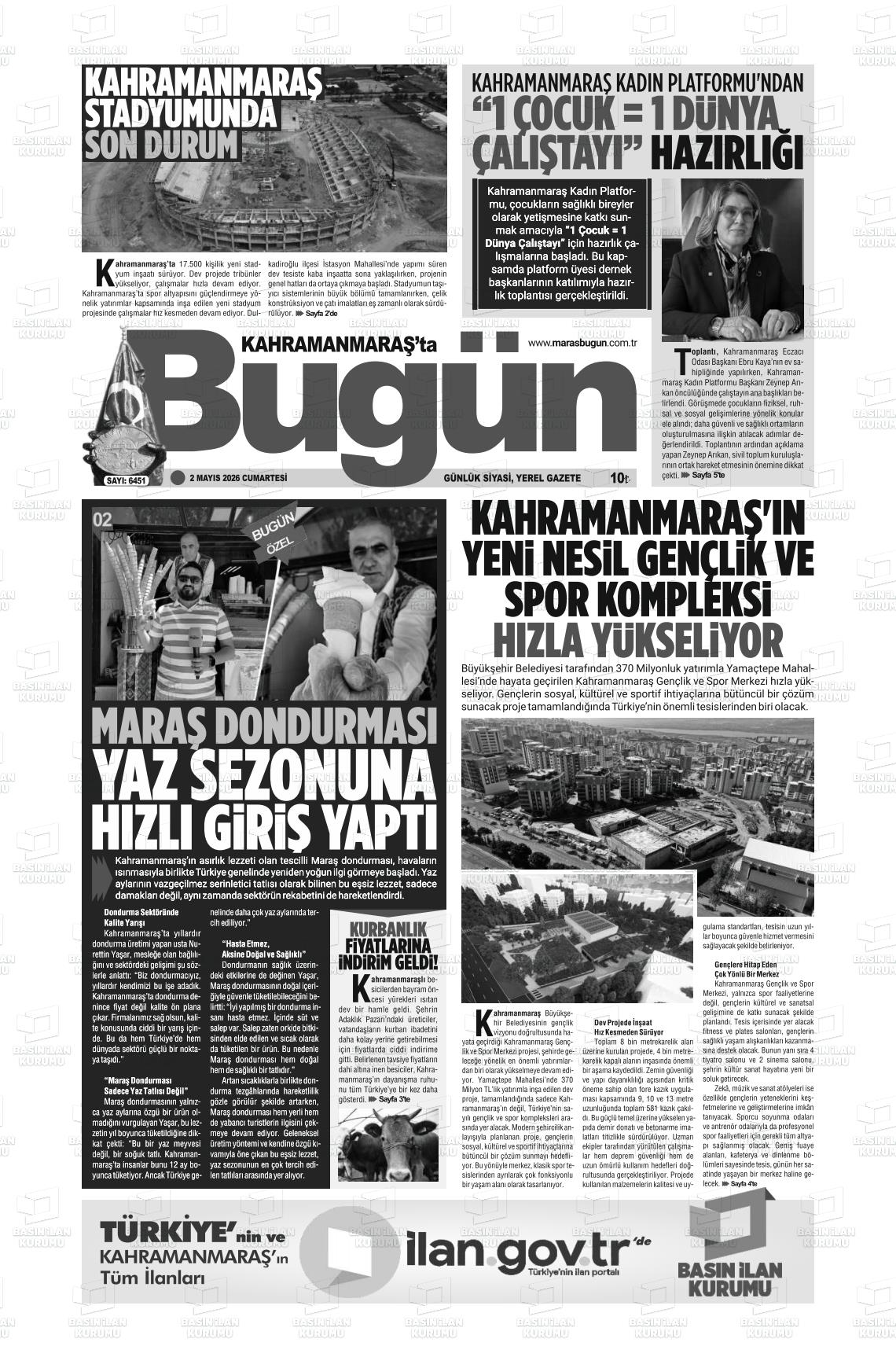 Kahramanmaras Tabugun 02.05.2026