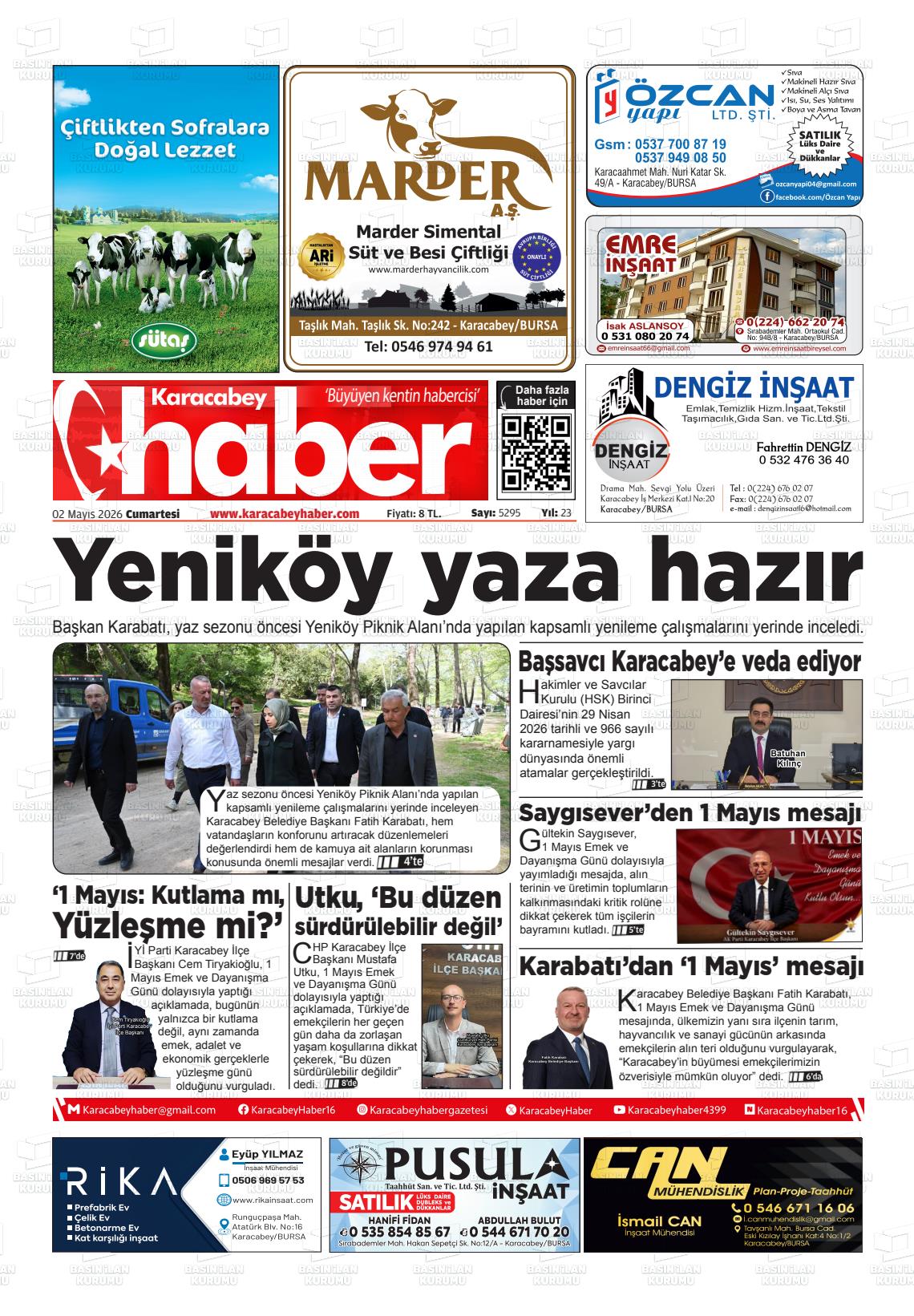 Bursa Karacabeyhaber 02.05.2026