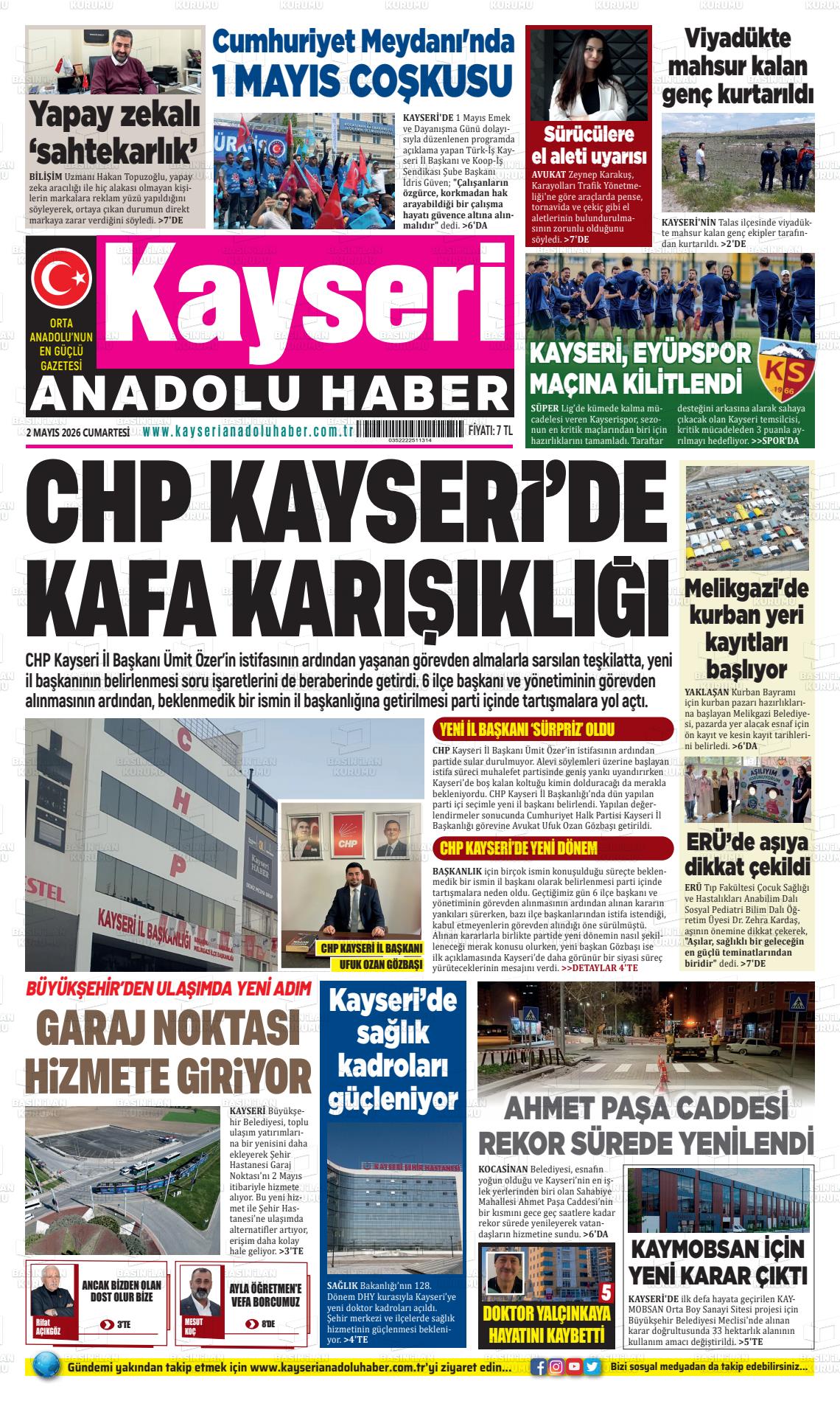 Kayseri Anadoluhaber 02.05.2026