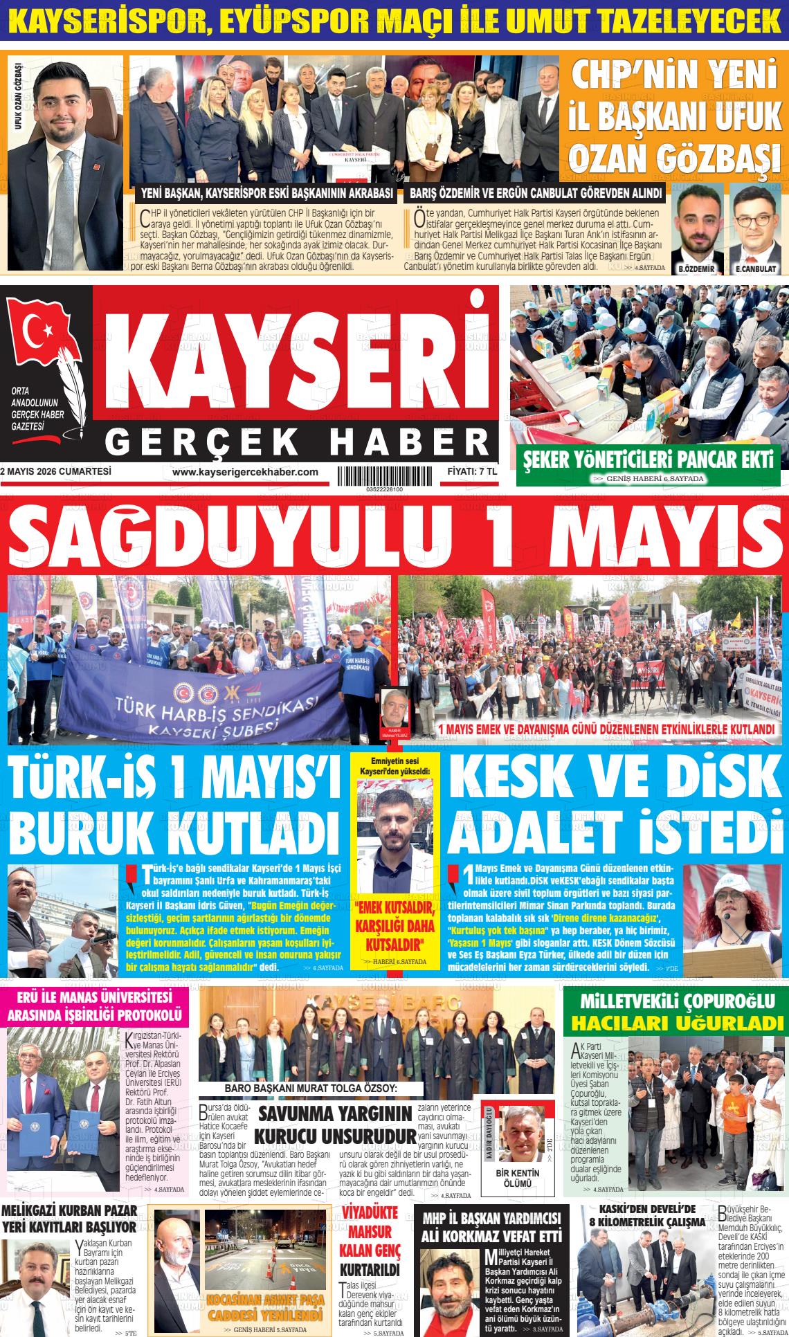 Kayseri Starhaber 02.05.2026